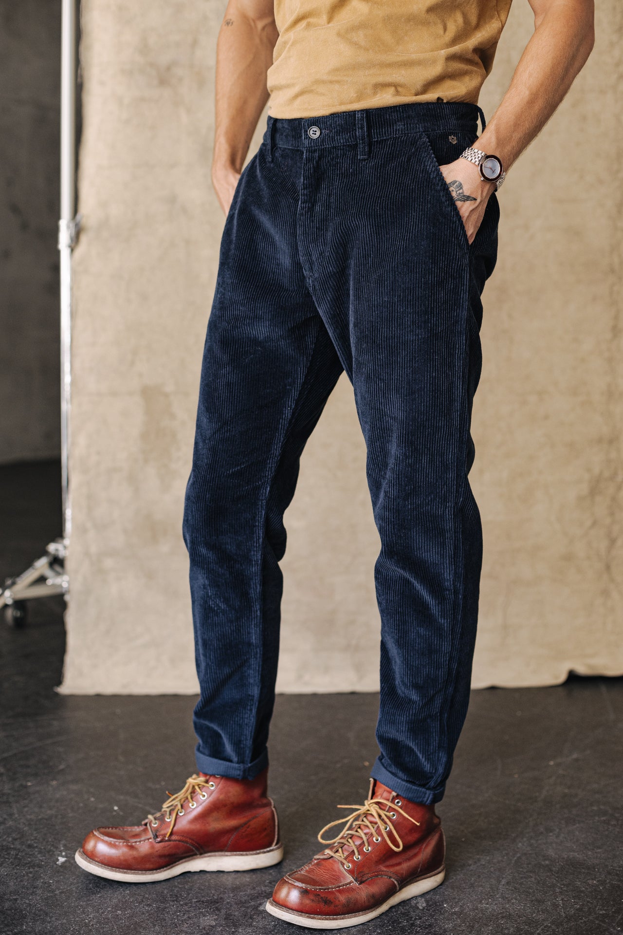 Pantalon chino Unisex Bruce Fitil navy | Freeman T. Porter