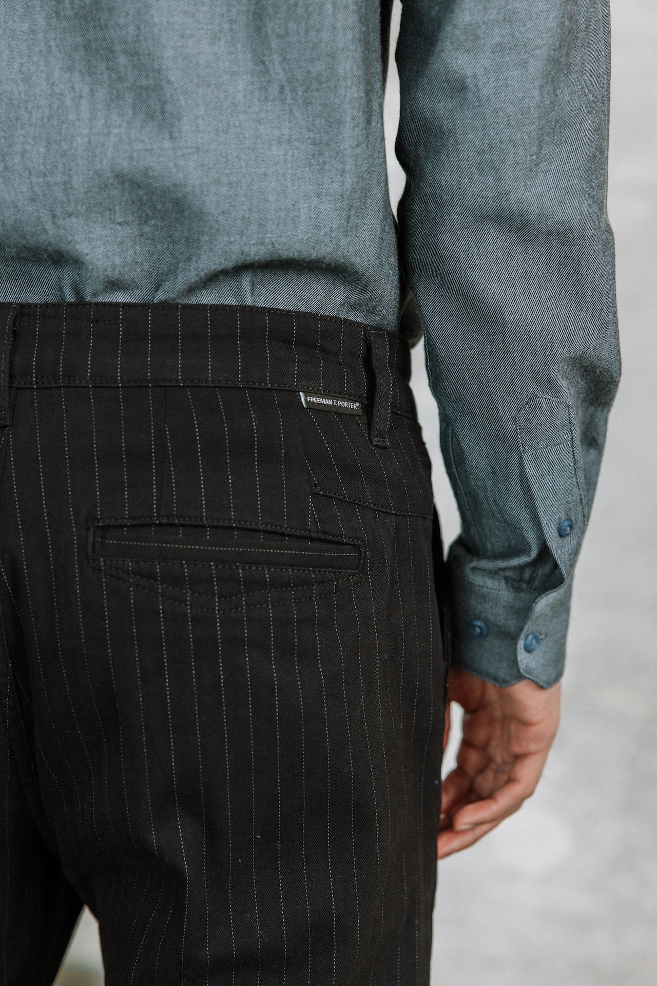 Pantalon chino Homme Bruce Kult black | Freeman T. Porter