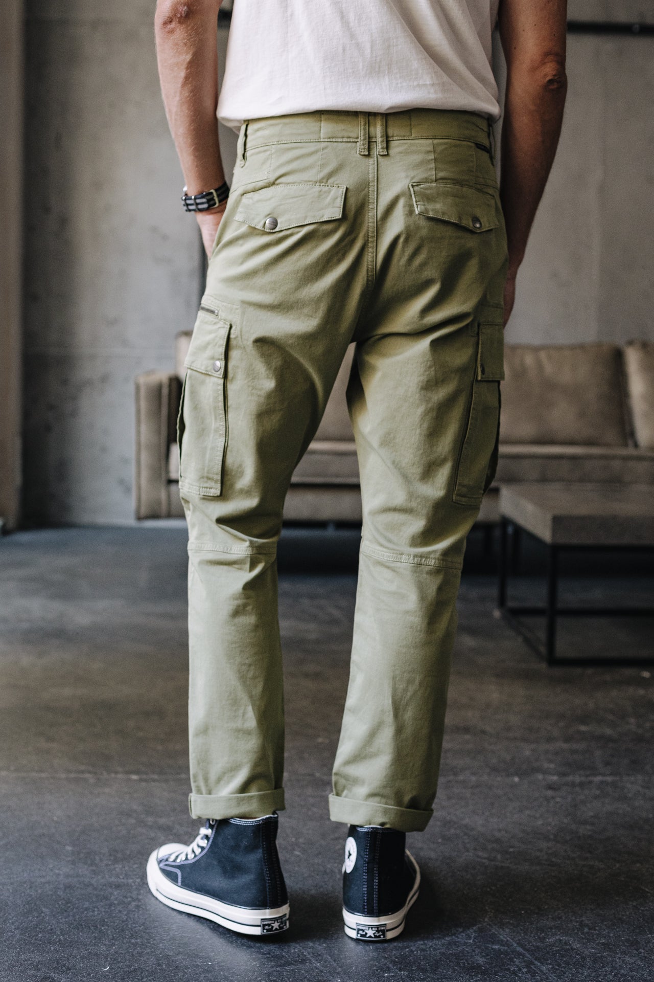 Pantalon cargo Mann Hugo Zip Oregon deep lichen green | Freeman T. Porter