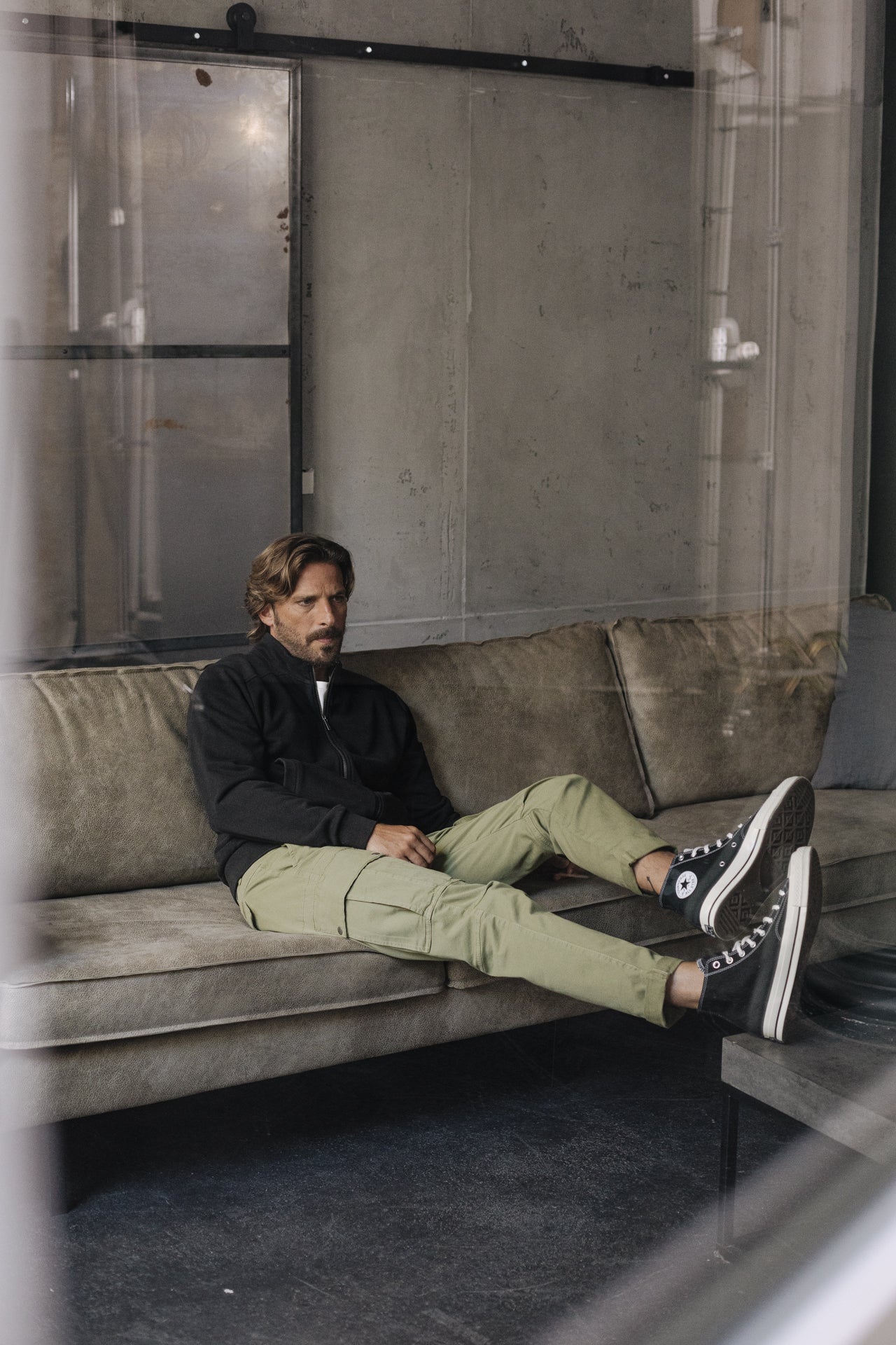 Cargo pants Men Hugo Zip Oregon deep lichen green | Freeman T. Porter