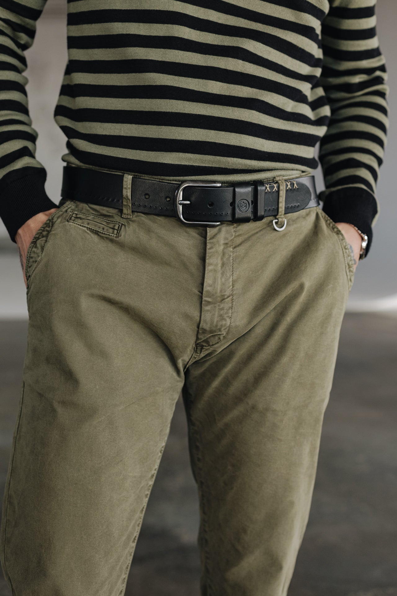 Pantalon chino Men Gino Bellissimo olive night | Freeman T. Porter