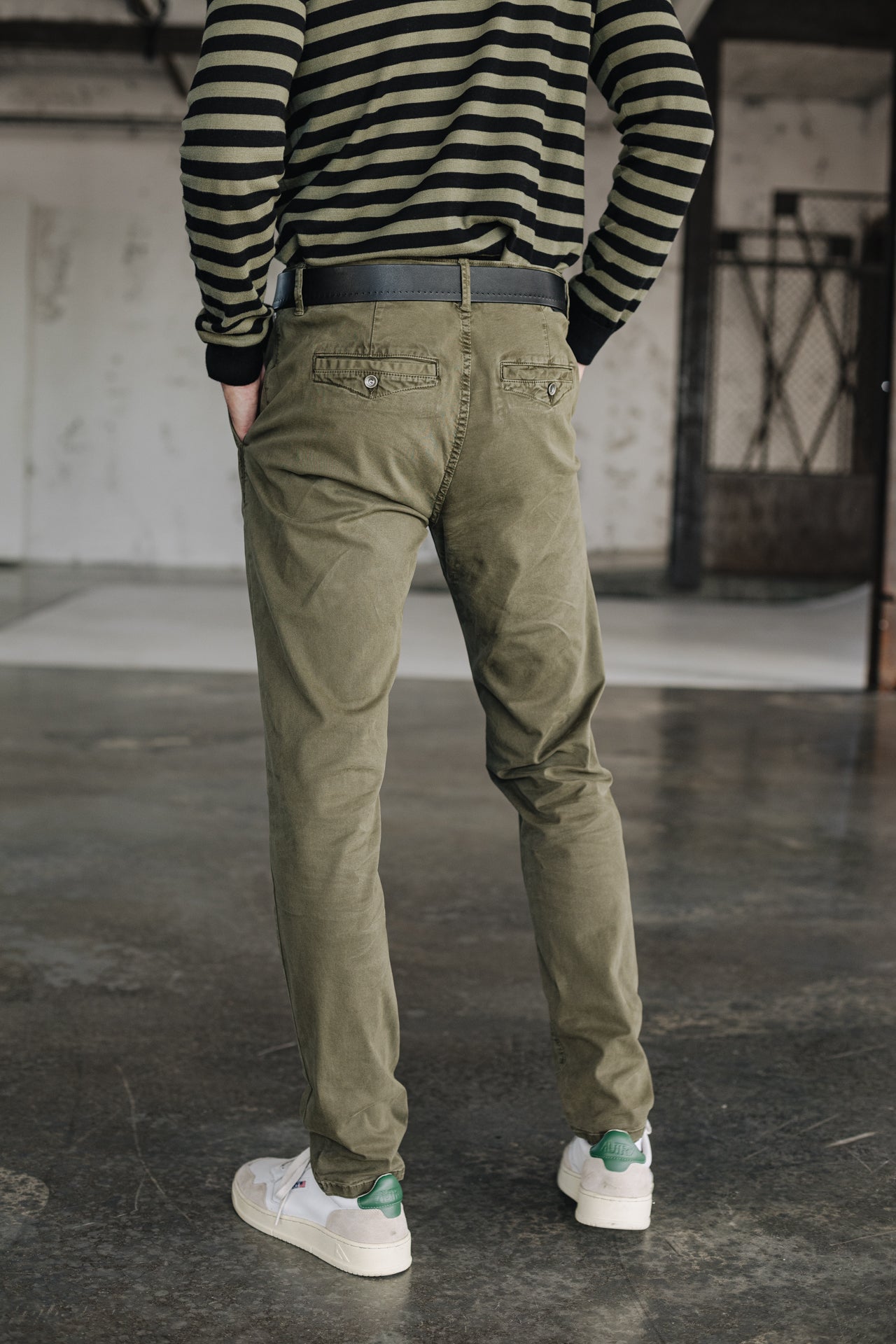 Pantalon chino Men Gino Bellissimo olive night | Freeman T. Porter