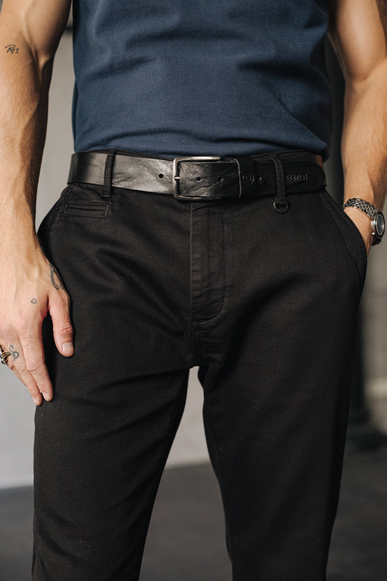 Pantalon chino Homme Gino Epic black | Freeman T. Porter
