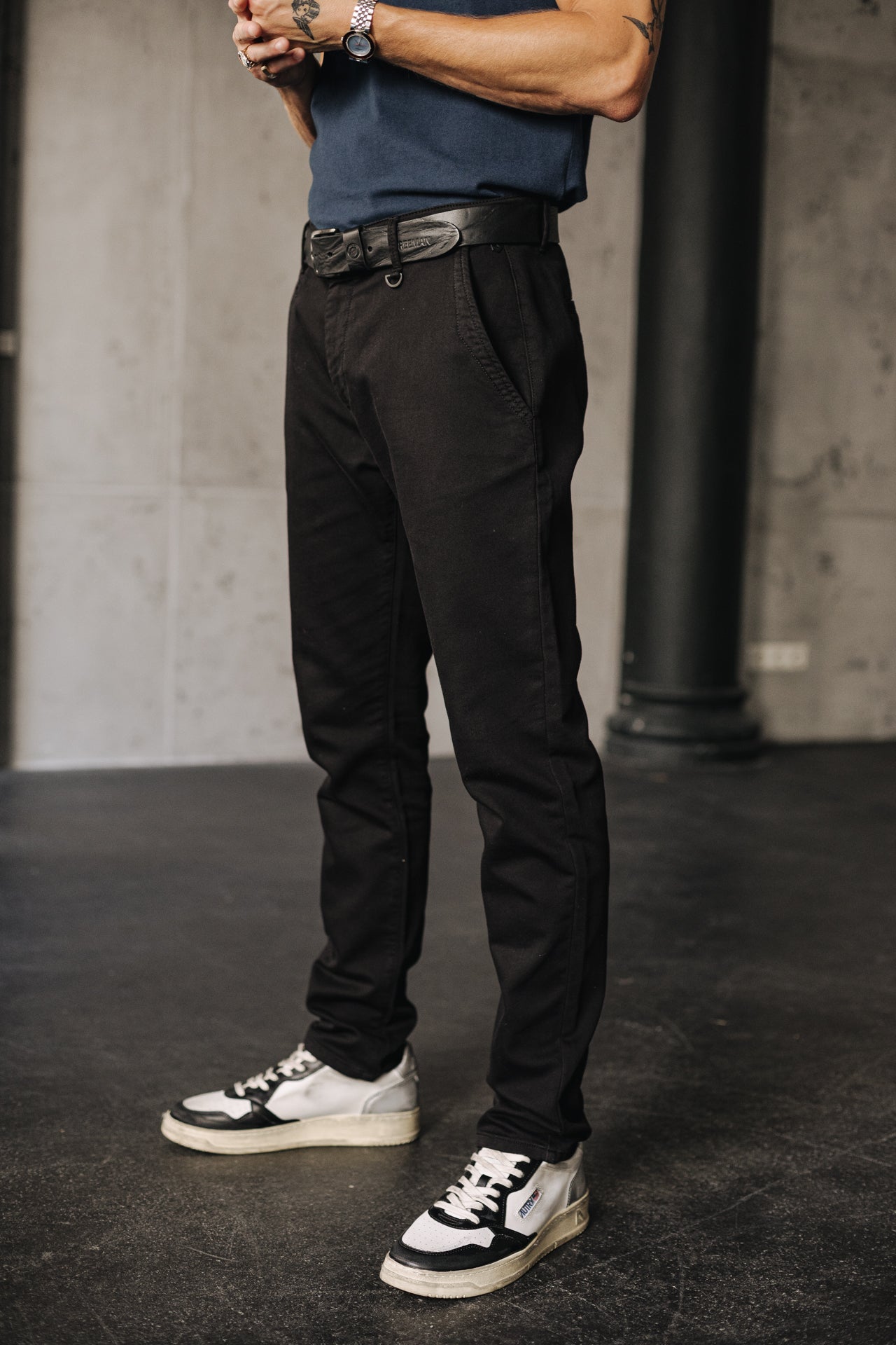 Pantalon chino Homme Gino Epic black | Freeman T. Porter