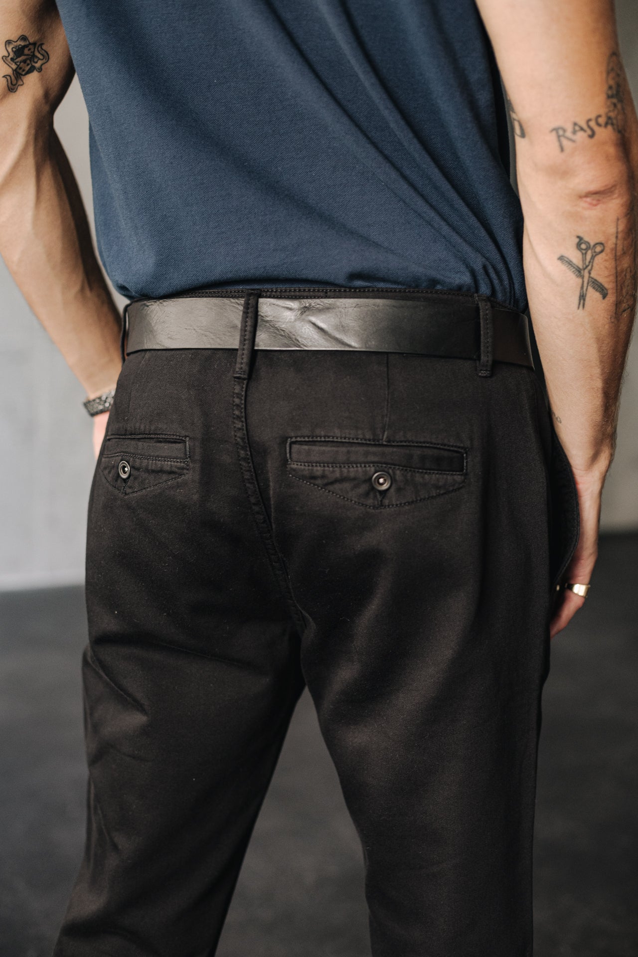Pantalon chino Homme Gino Epic black | Freeman T. Porter