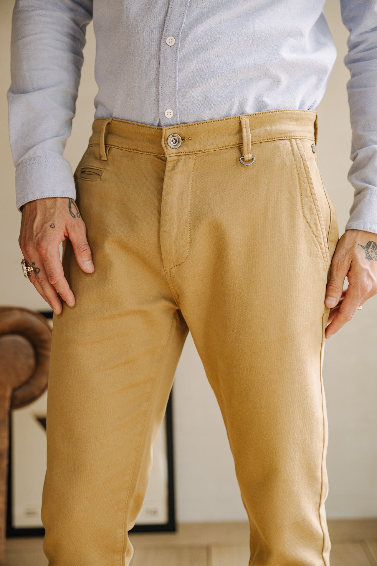 Pantalon chino Homme Gino Epic kelp | Freeman T. Porter
