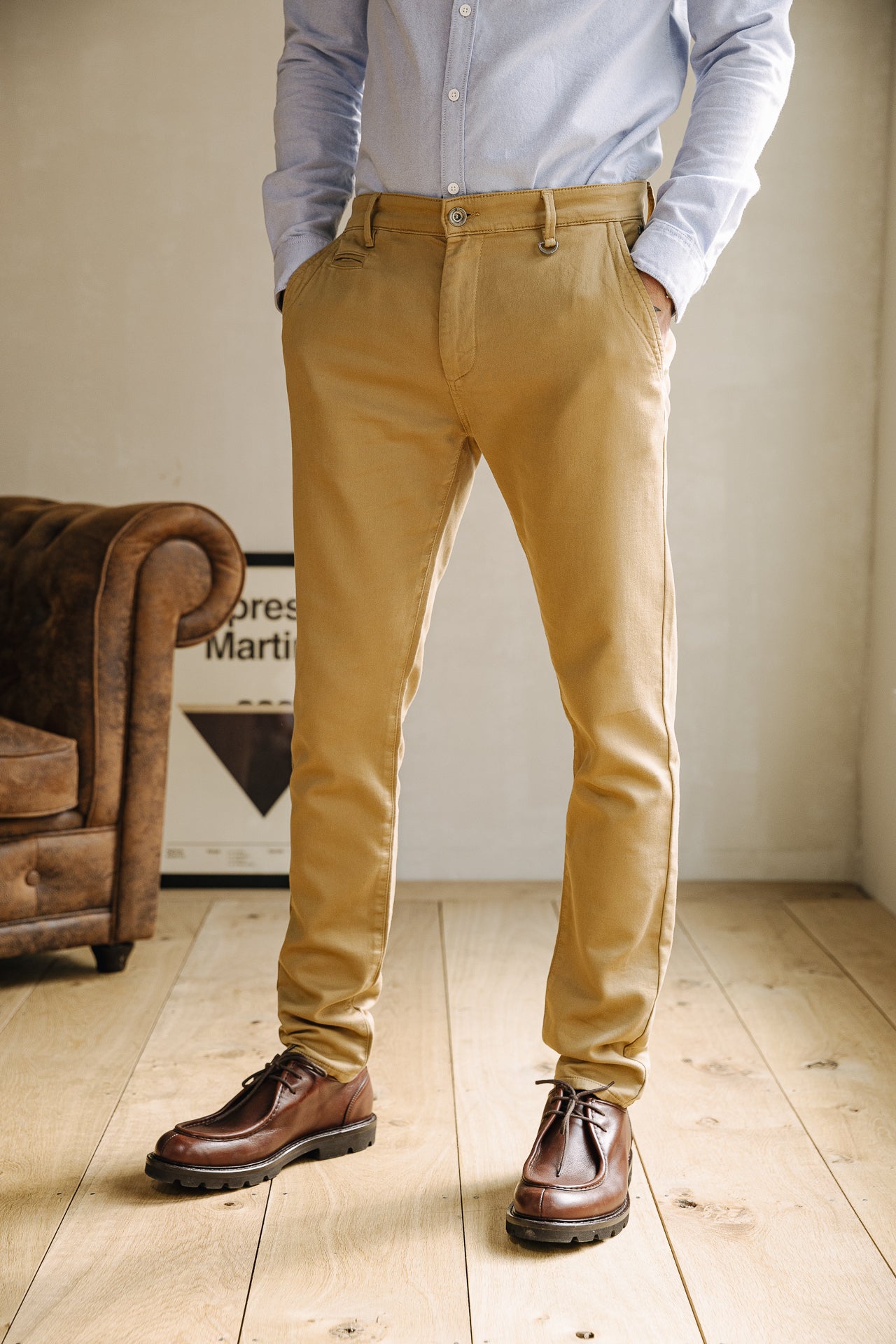 Pantalon chino Homme Gino Epic kelp | Freeman T. Porter