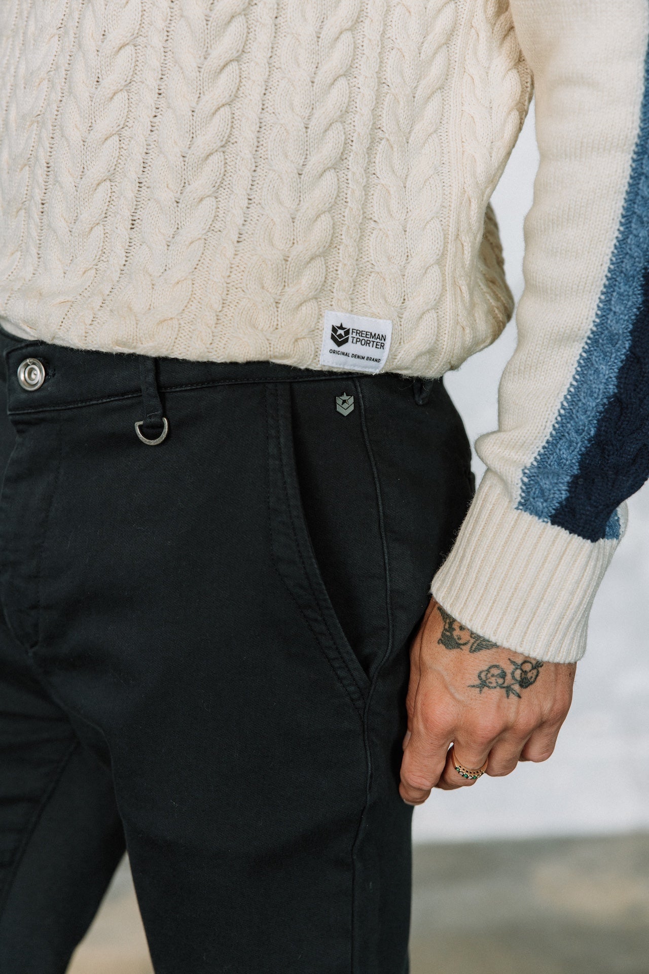 Pantalon chino Homme Gino Epic total eclipse | Freeman T. Porter
