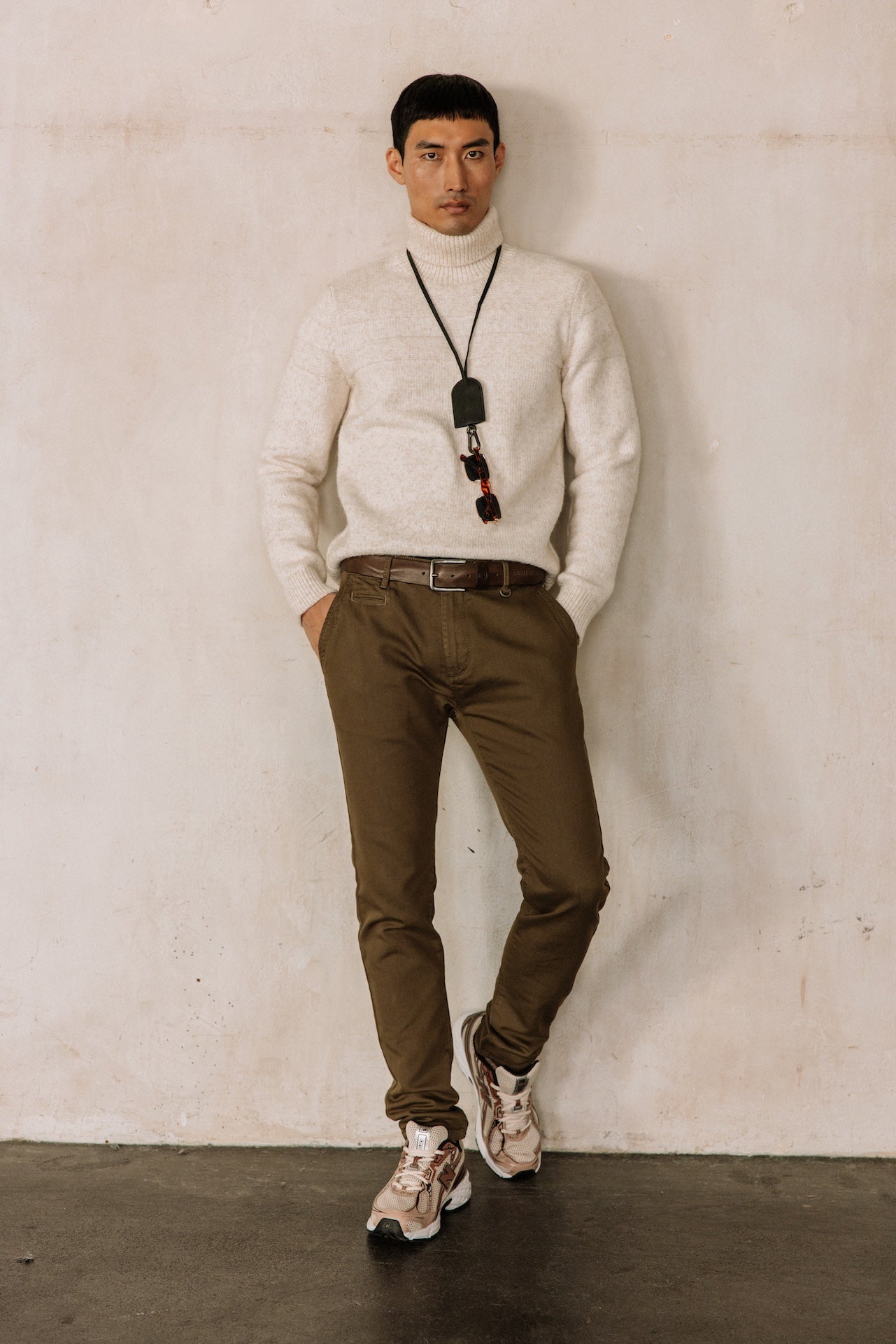 Pantalon chino Hombres Gino Epic olive night | Freeman T. Porter