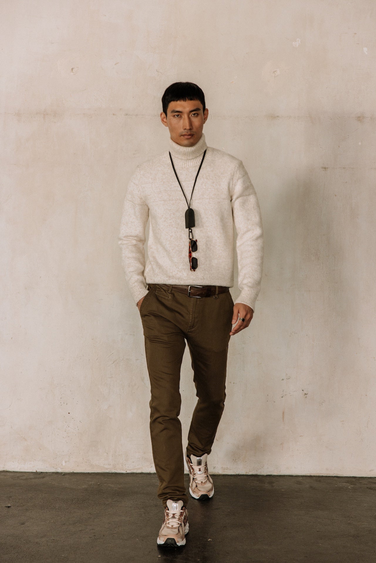 Pantalon chino Homme Gino Epic olive night | Freeman T. Porter