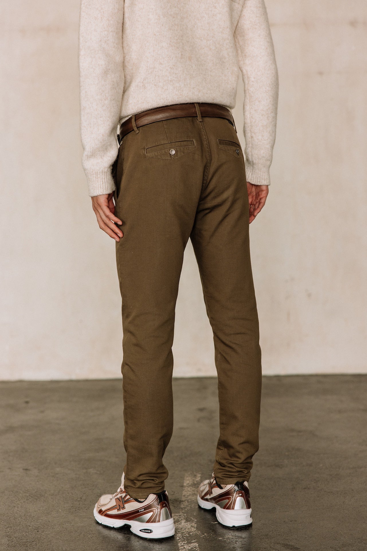 Pantalon chino Homme Gino Epic olive night | Freeman T. Porter