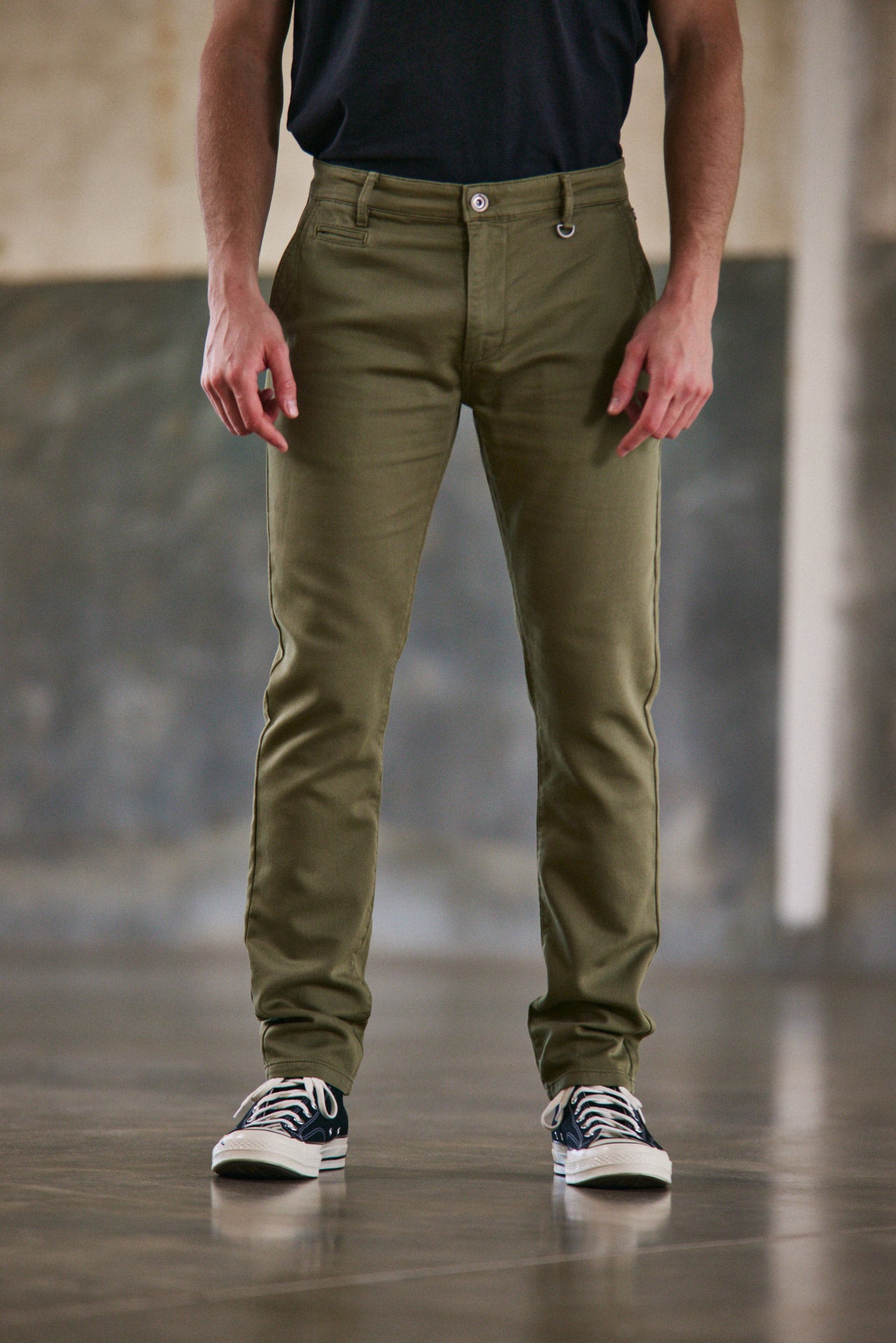 Pantalon chino Homme Gino Epic deep lichen green | Freeman T. Porter