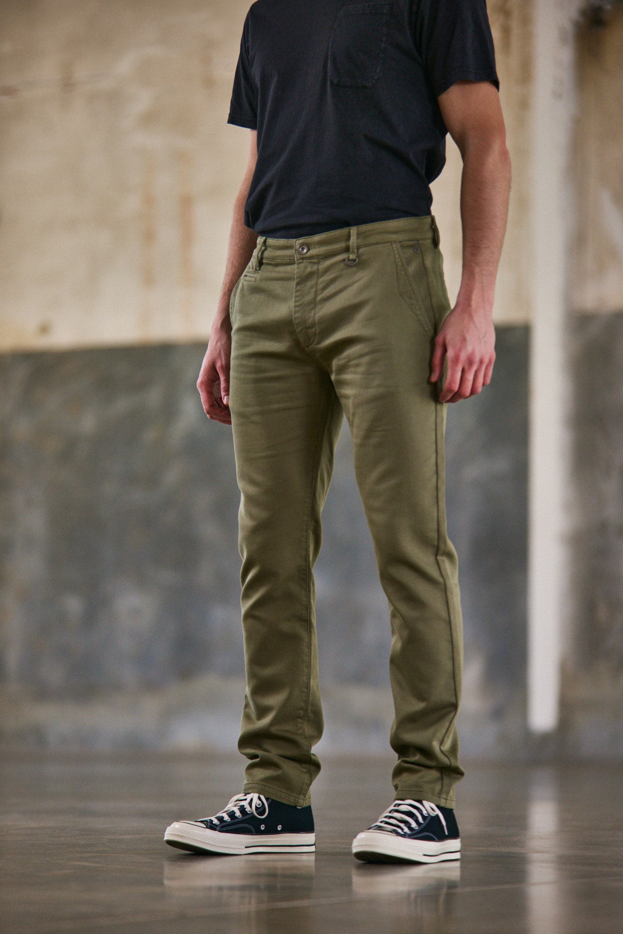 Pantalon chino Homme Gino Epic deep lichen green | Freeman T. Porter