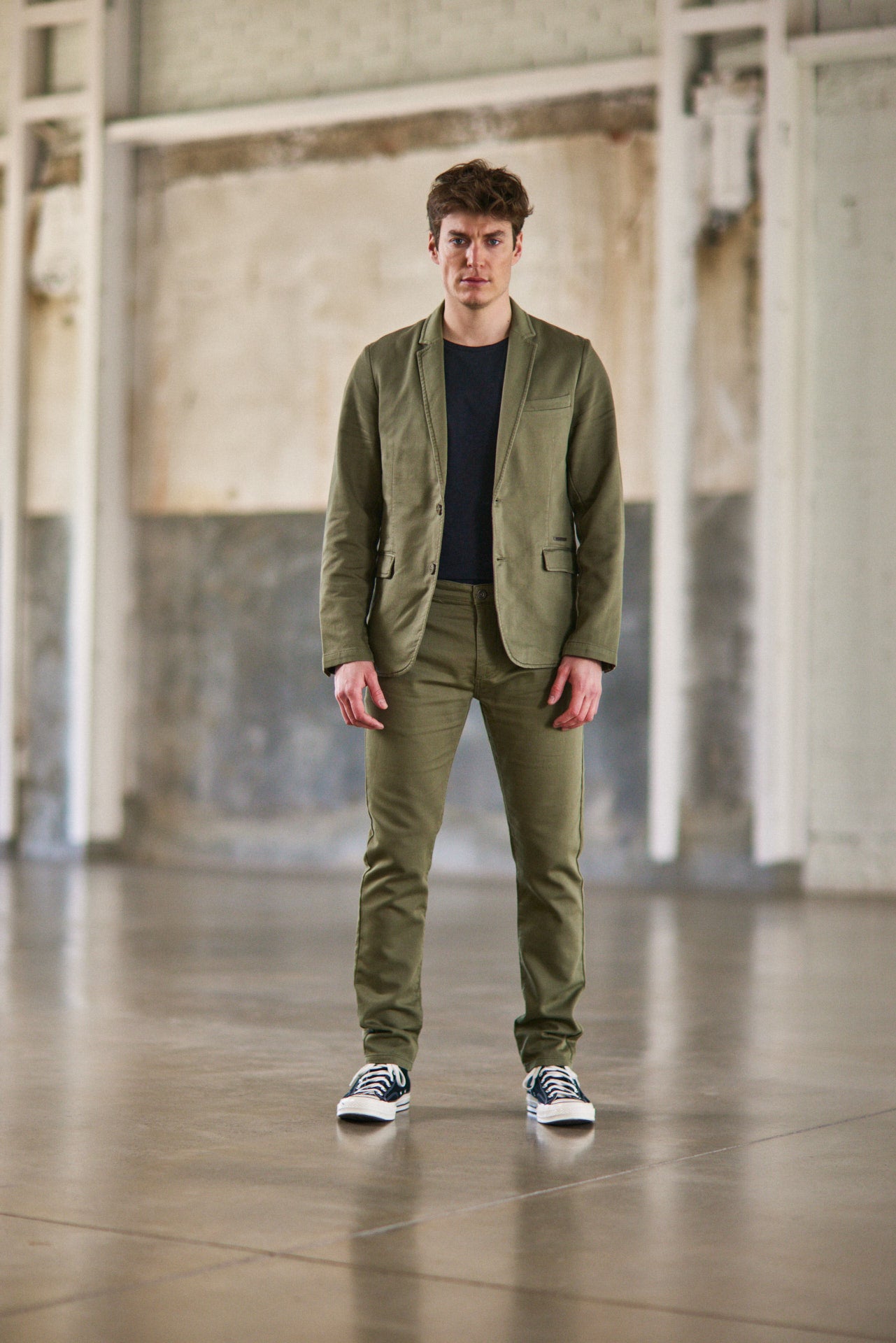 Pantalon chino Homme Gino Epic deep lichen green | Freeman T. Porter