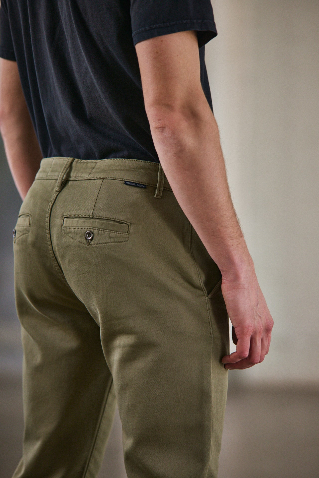 Pantalon chino Homme Gino Epic deep lichen green | Freeman T. Porter