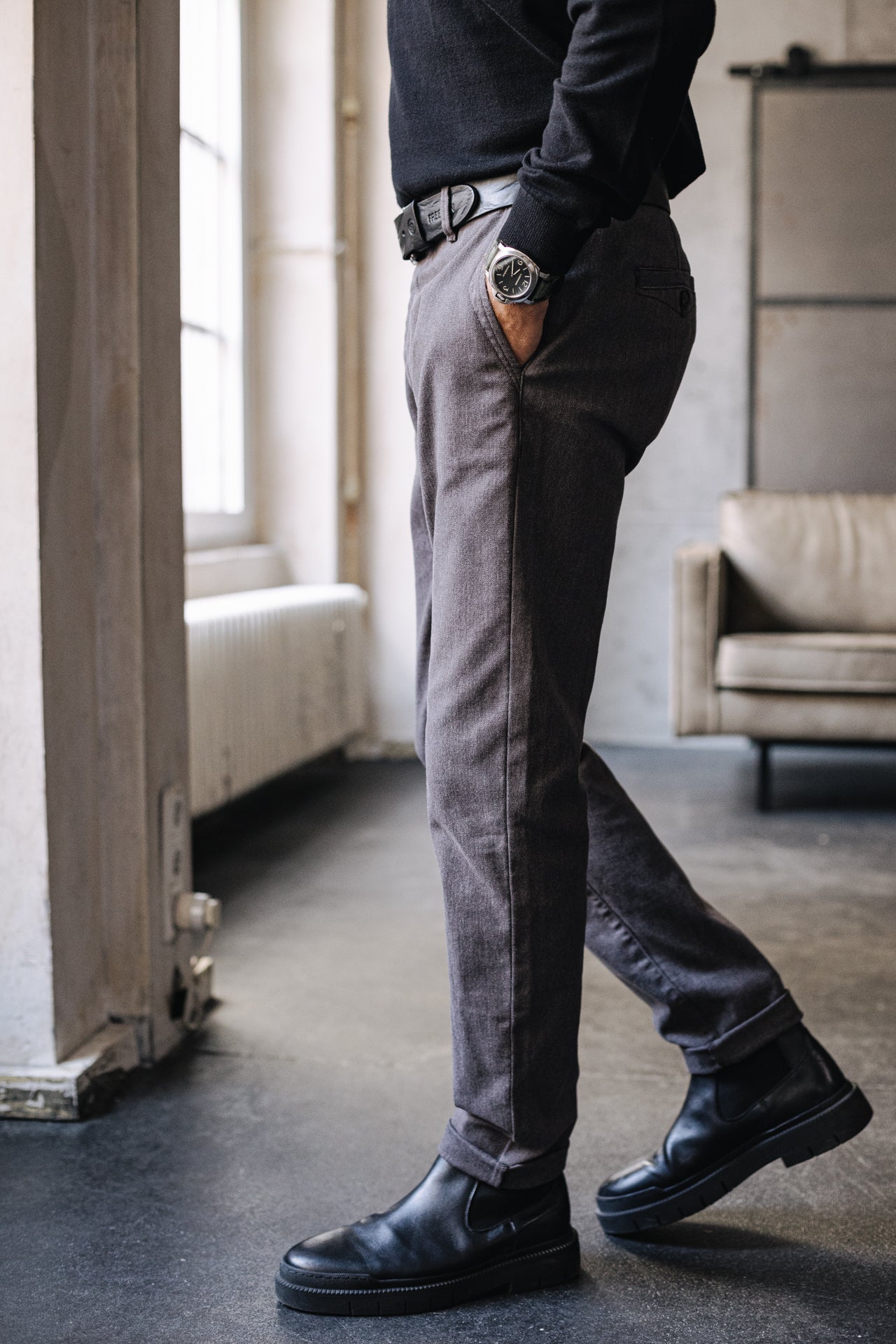 Chino pants Unisex Gino Herring anthra | Freeman T. Porter