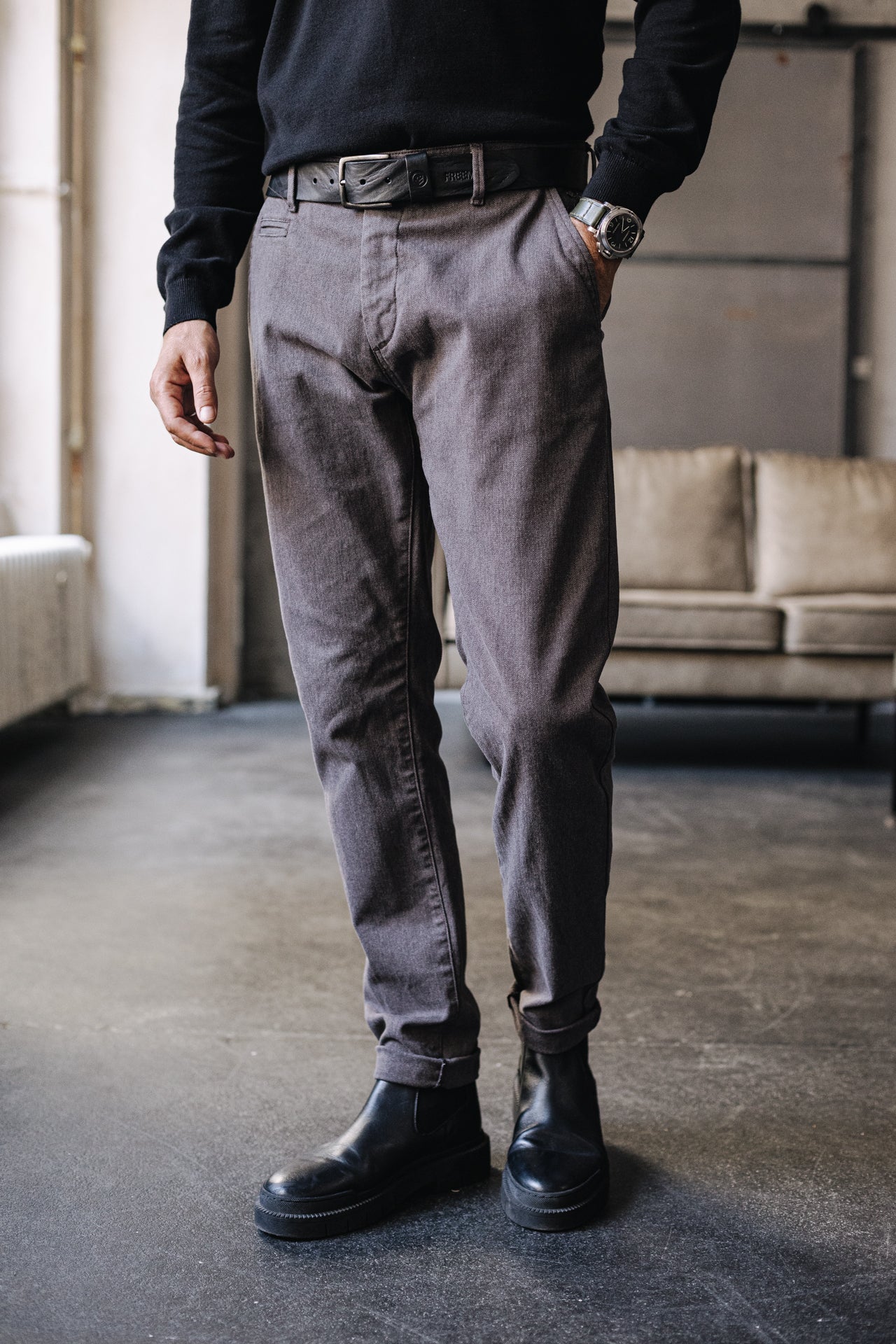 Pantalon chino Unisex Gino Herring anthra | Freeman T. Porter