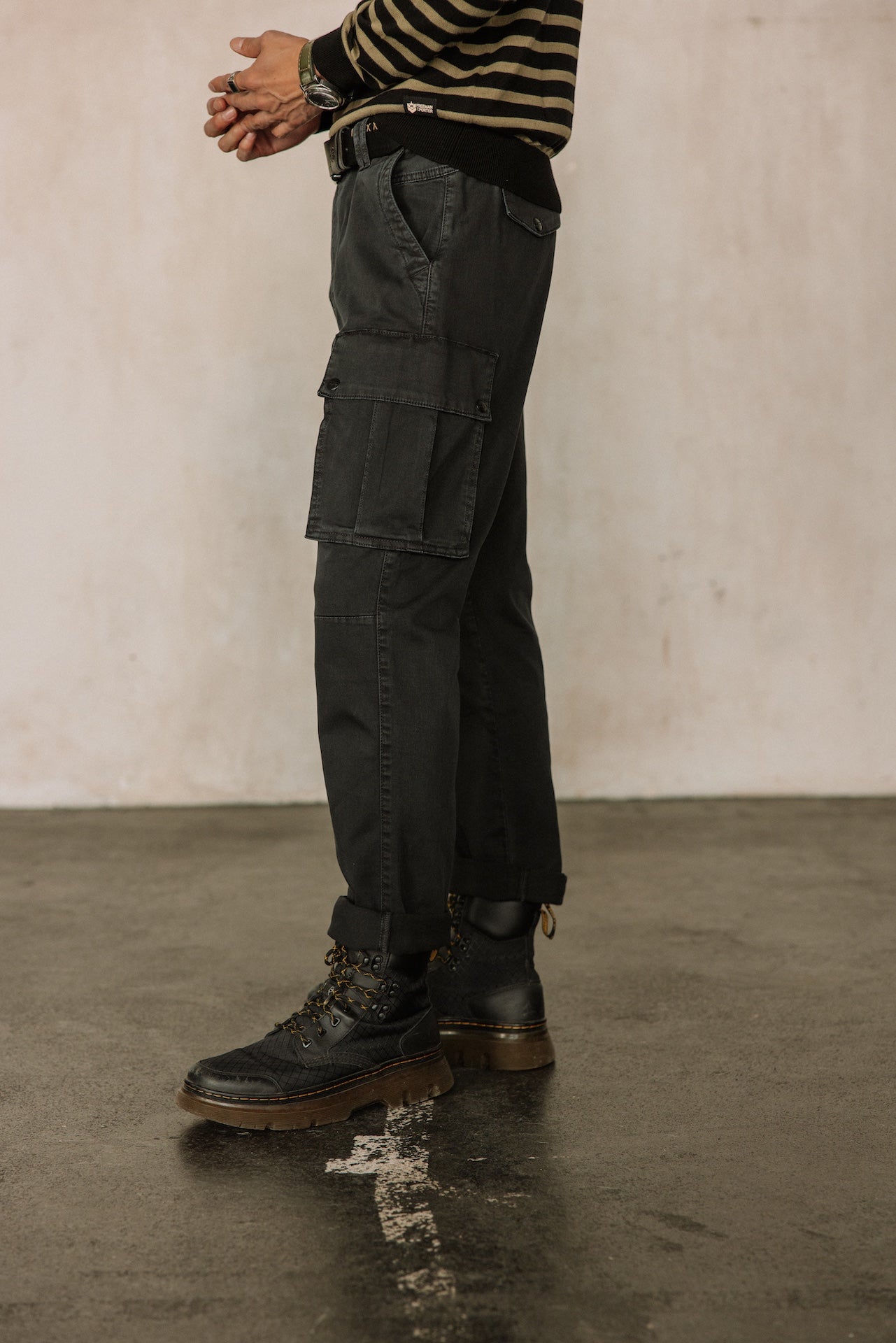 Pantalon droit Men Davy Defense black | Freeman T. Porter