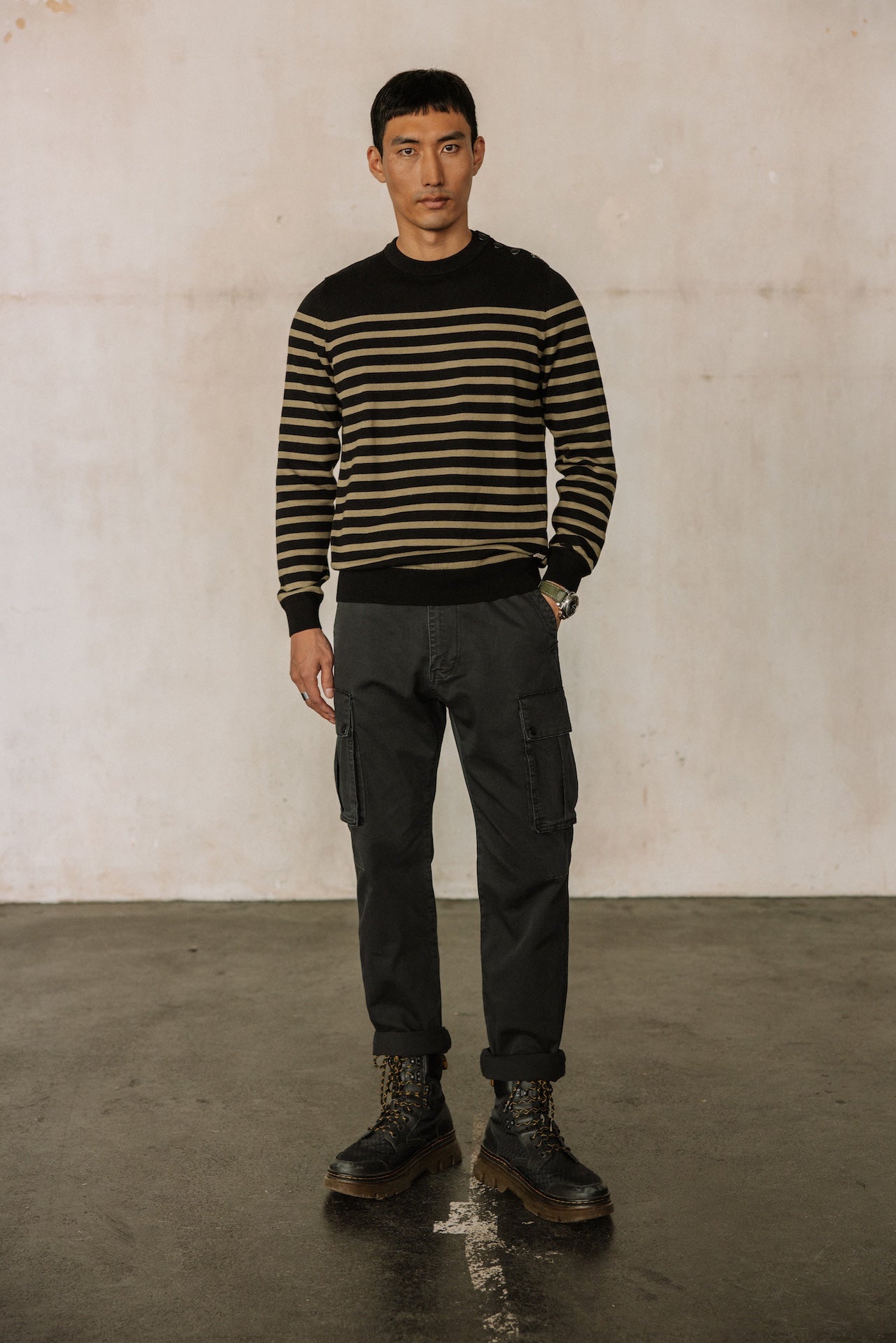 Pantalon droit Men Davy Defense black | Freeman T. Porter