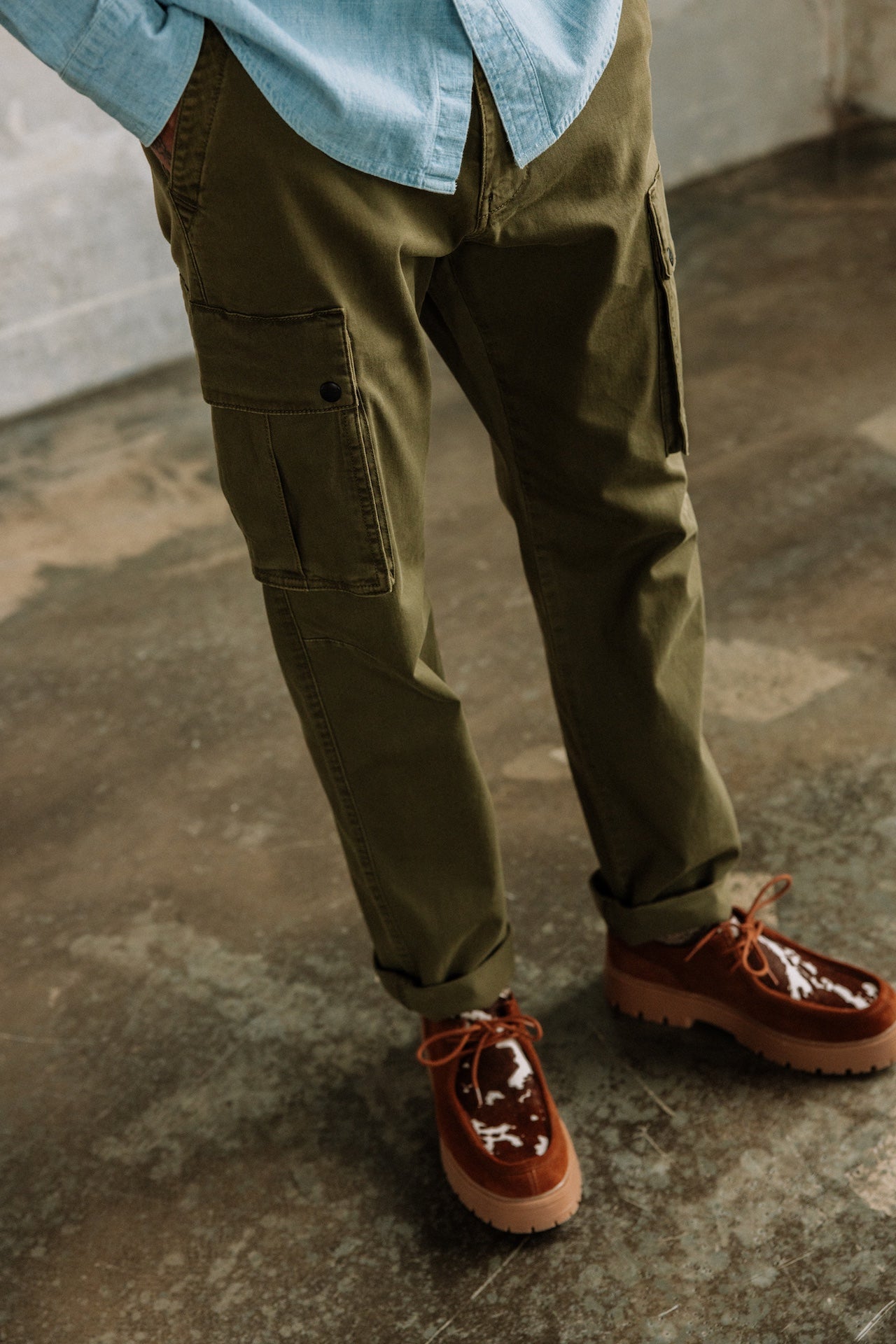 Pantalon droit Men Davy Defense olive night | Freeman T. Porter