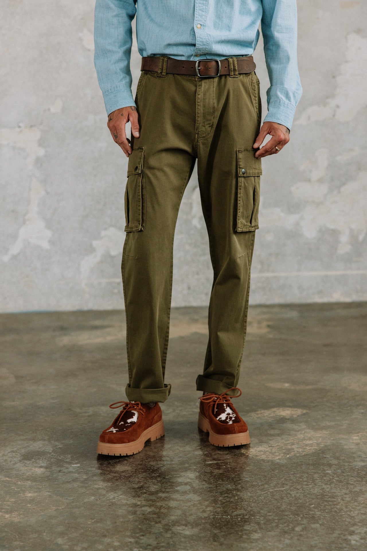 Pantalon droit Men Davy Defense olive night | Freeman T. Porter