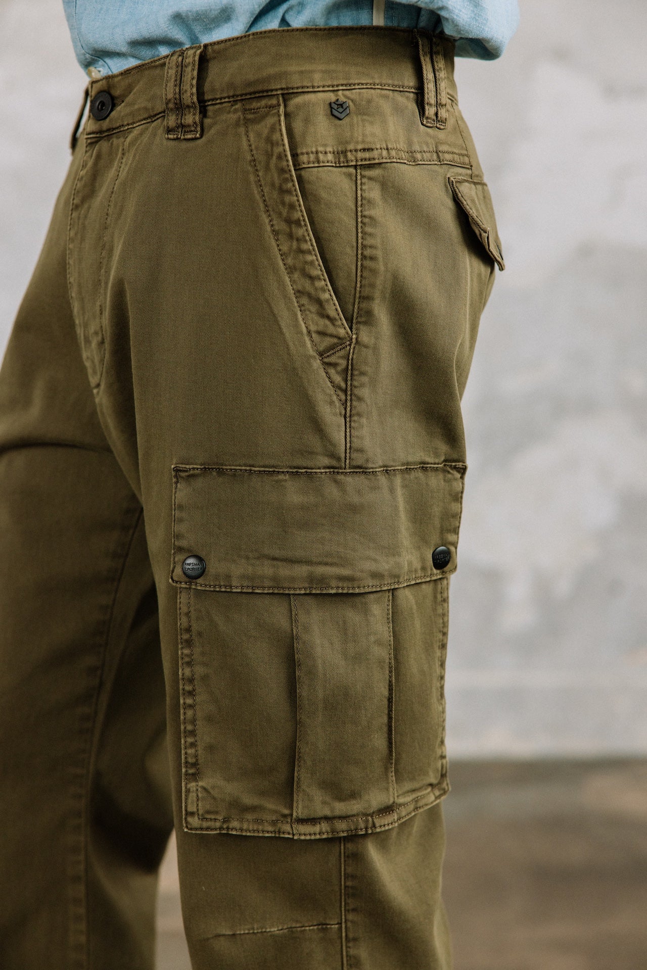 Pantalon droit Men Davy Defense olive night | Freeman T. Porter
