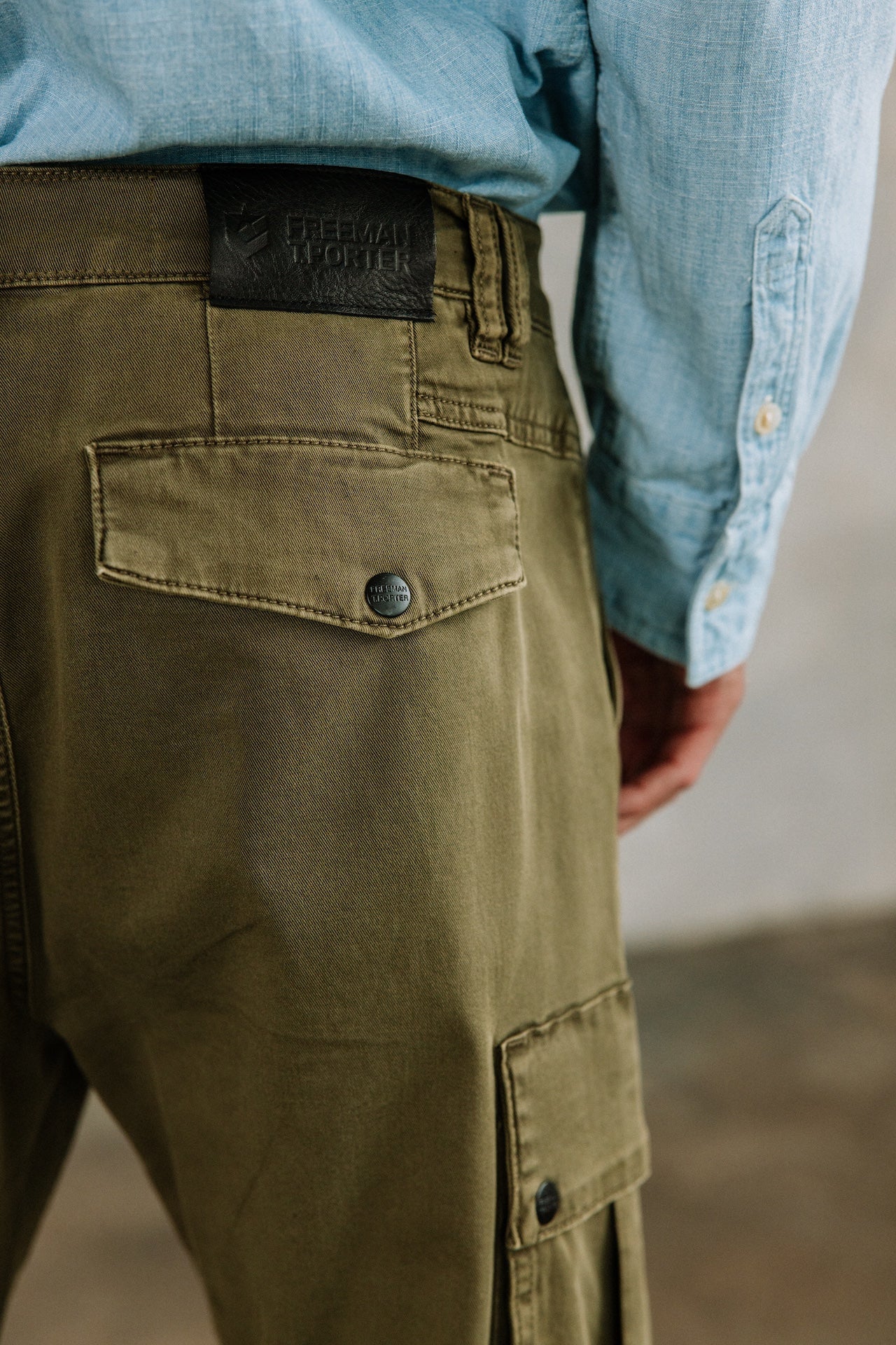 Pantalon droit Men Davy Defense olive night | Freeman T. Porter
