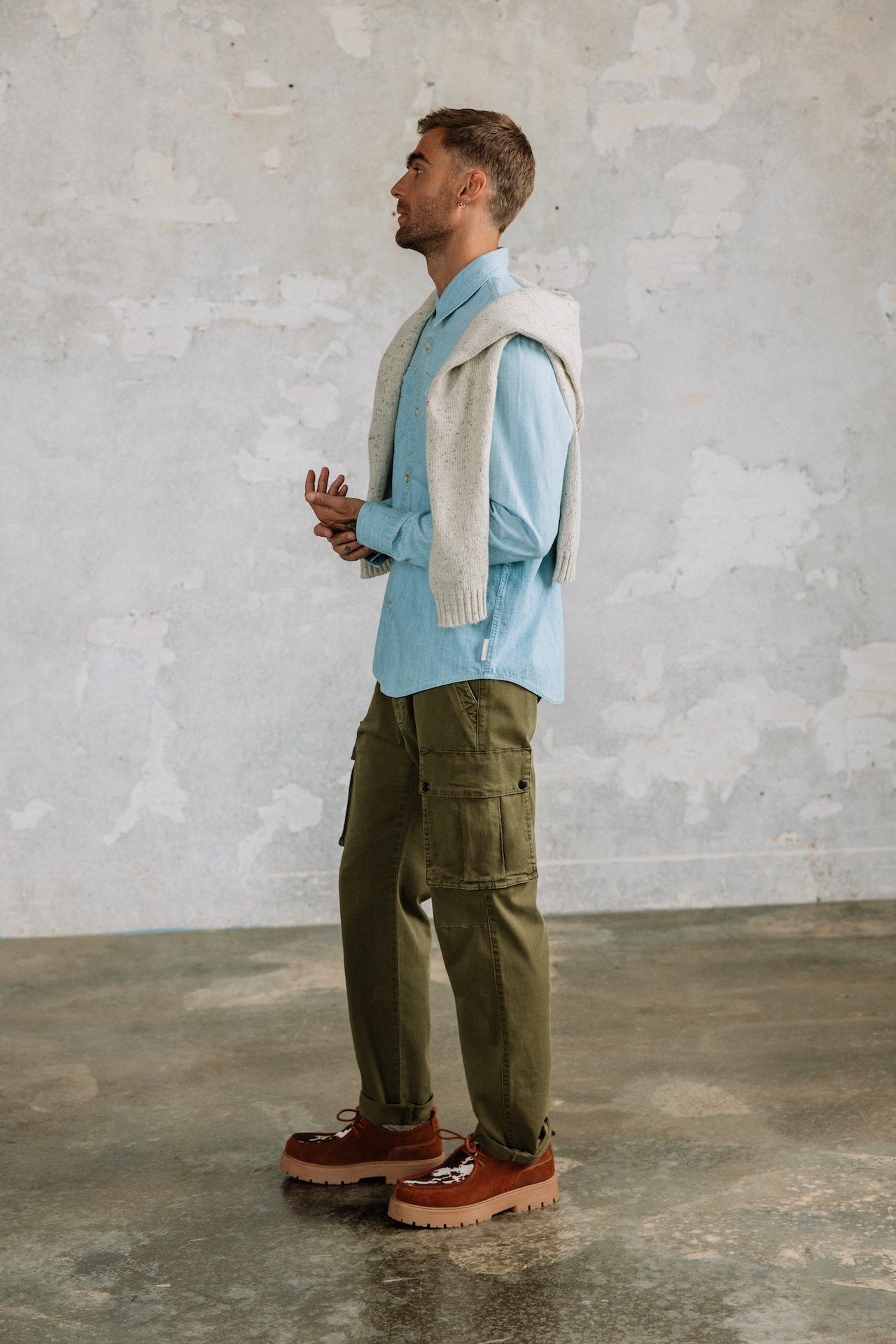 Pantalon droit Men Davy Defense olive night | Freeman T. Porter