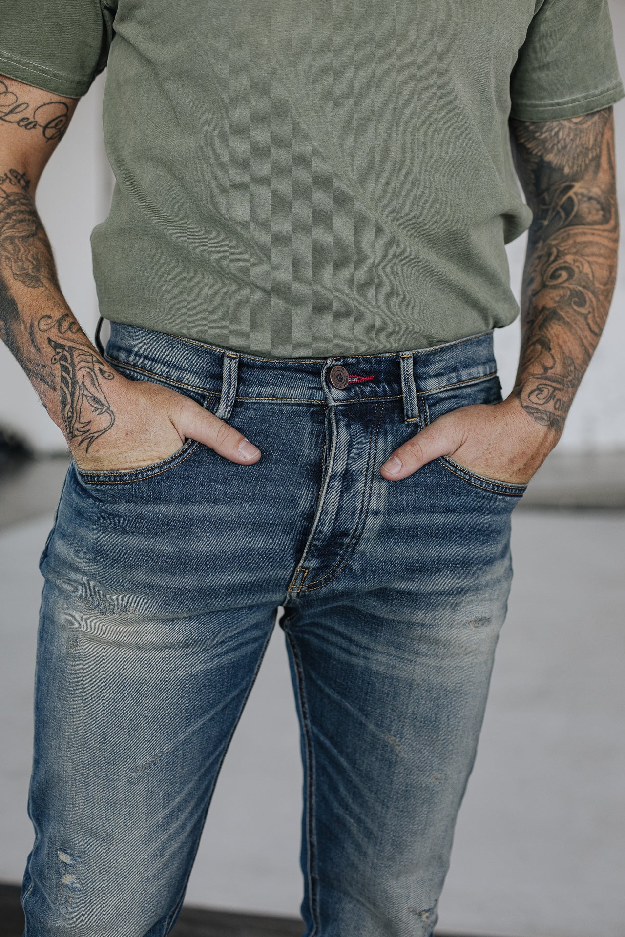 Jeans droit Men Kurt sienne | Freeman T. Porter