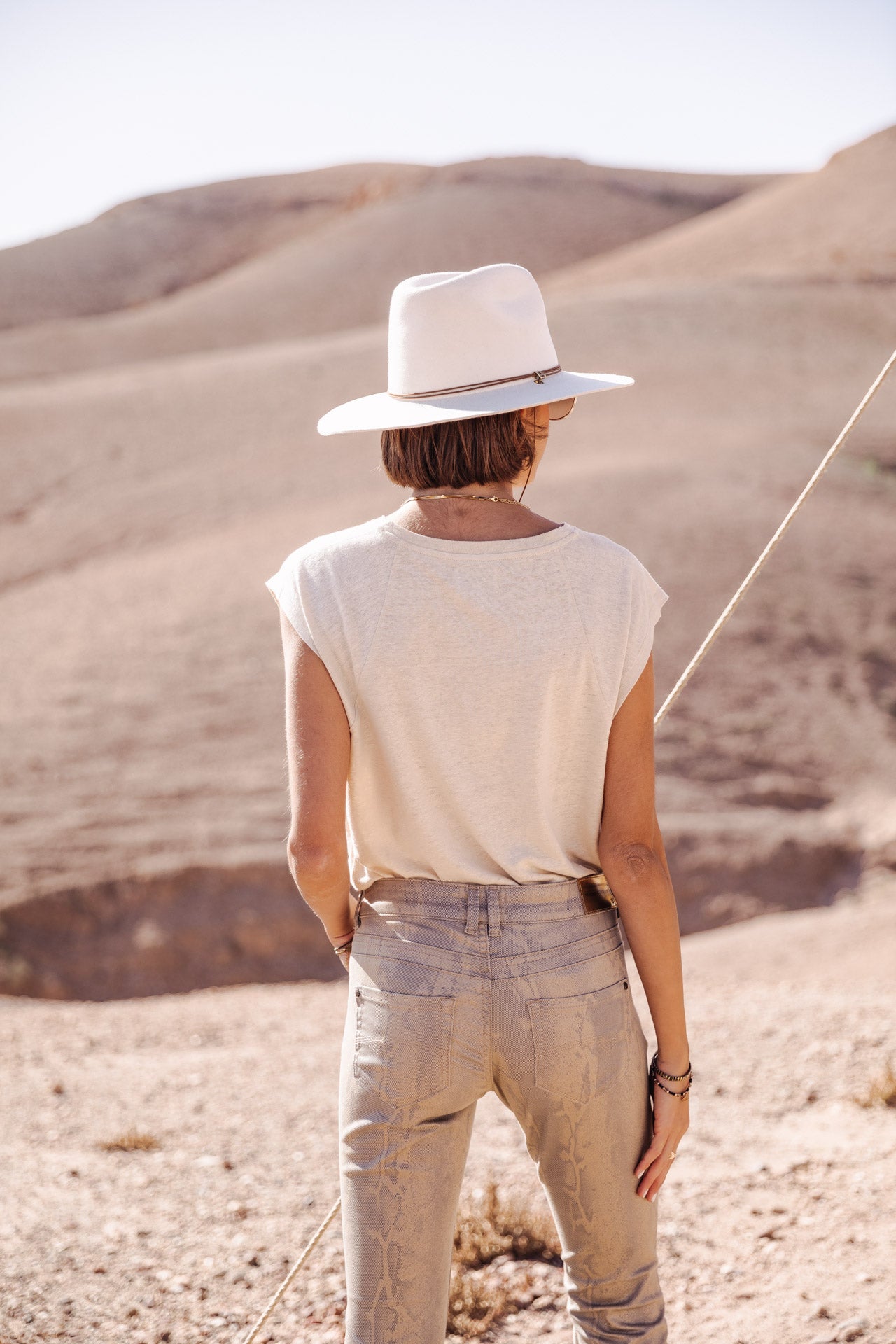 Pantalon slim Femme Kaylee Goldy gold | Freeman T. Porter