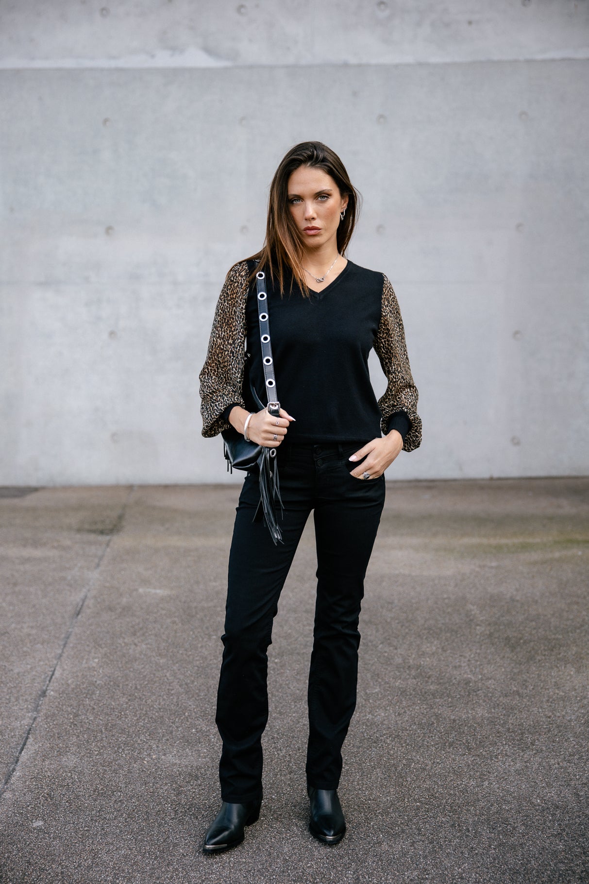 Jeans droit Woman Madie black | Freeman T. Porter