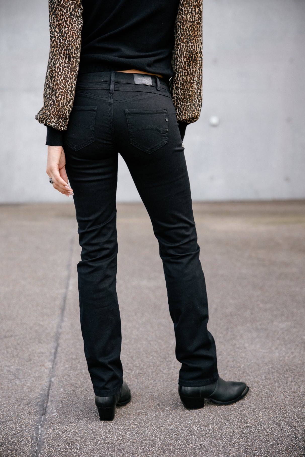 Jeans droit Woman Madie black | Freeman T. Porter