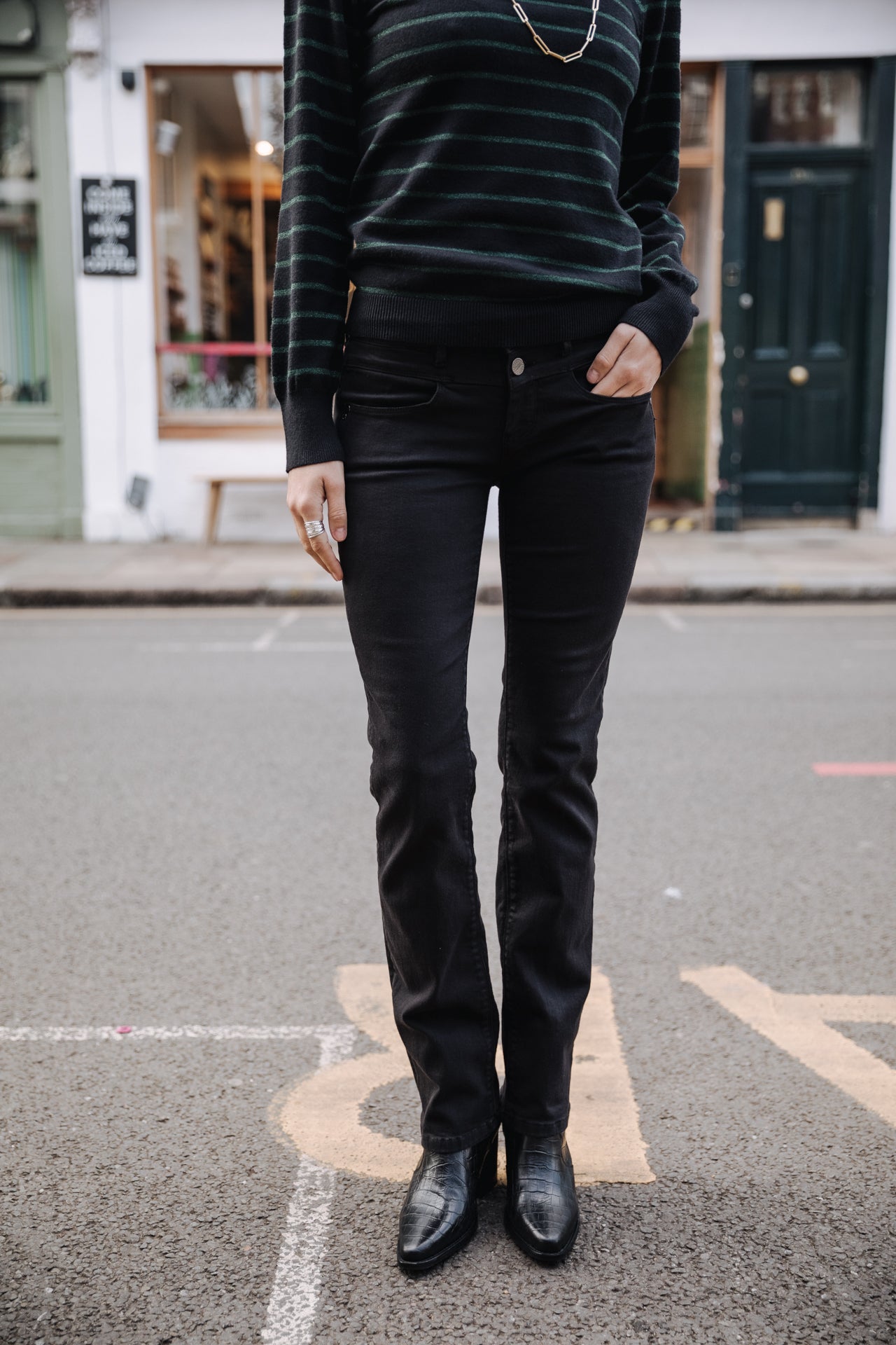 Pantalon droit Woman Madie New Magic Color black | Freeman T. Porter