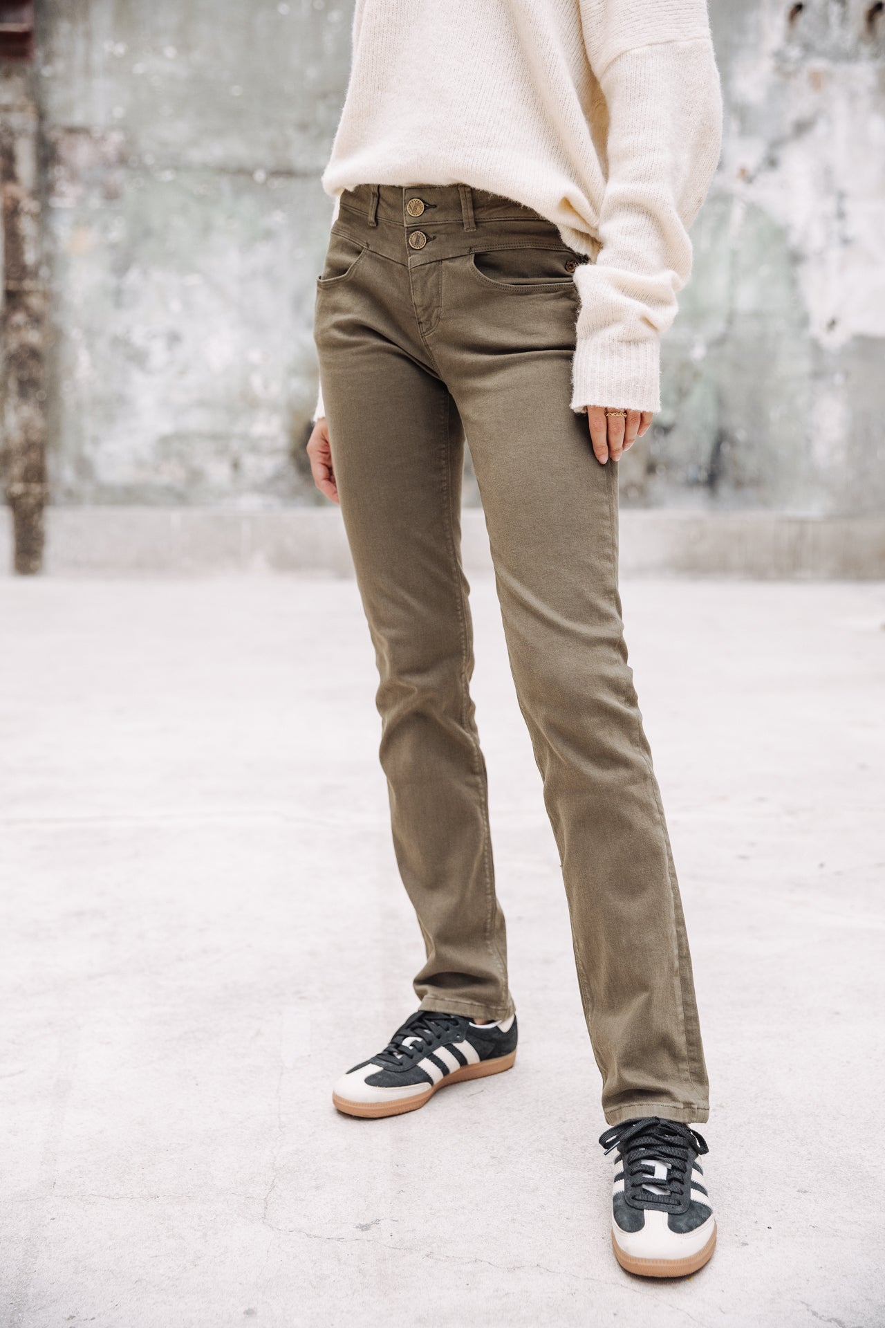 Pantalon droit Femme Madie New Magic Color forest night | Freeman T. Porter