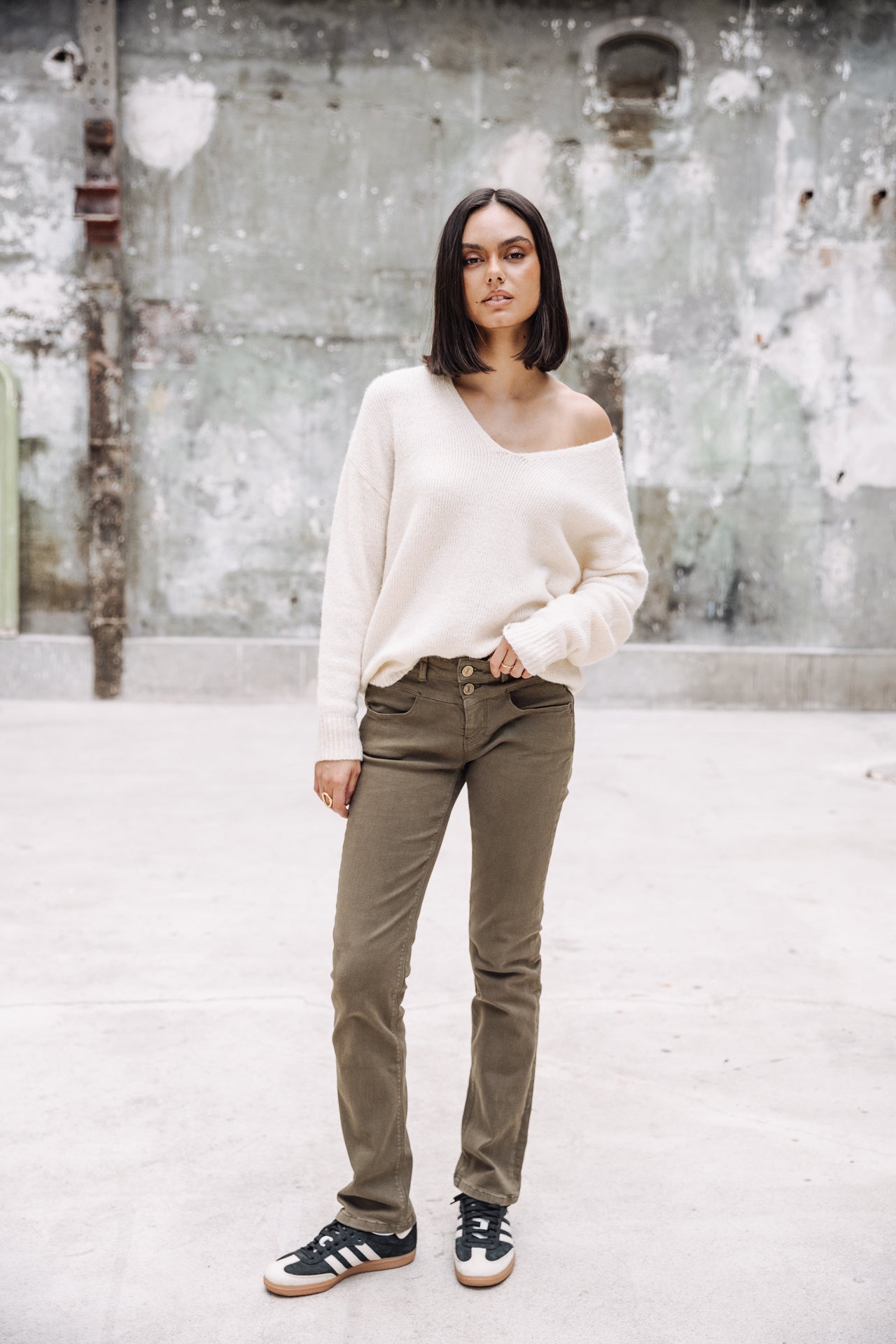Pantalon droit Femme Madie New Magic Color forest night | Freeman T. Porter