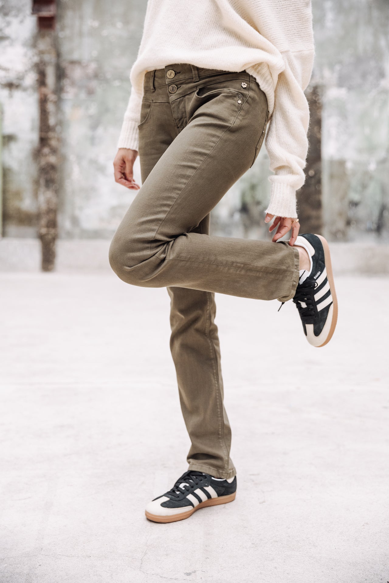 Pantalon droit Femme Madie New Magic Color forest night | Freeman T. Porter