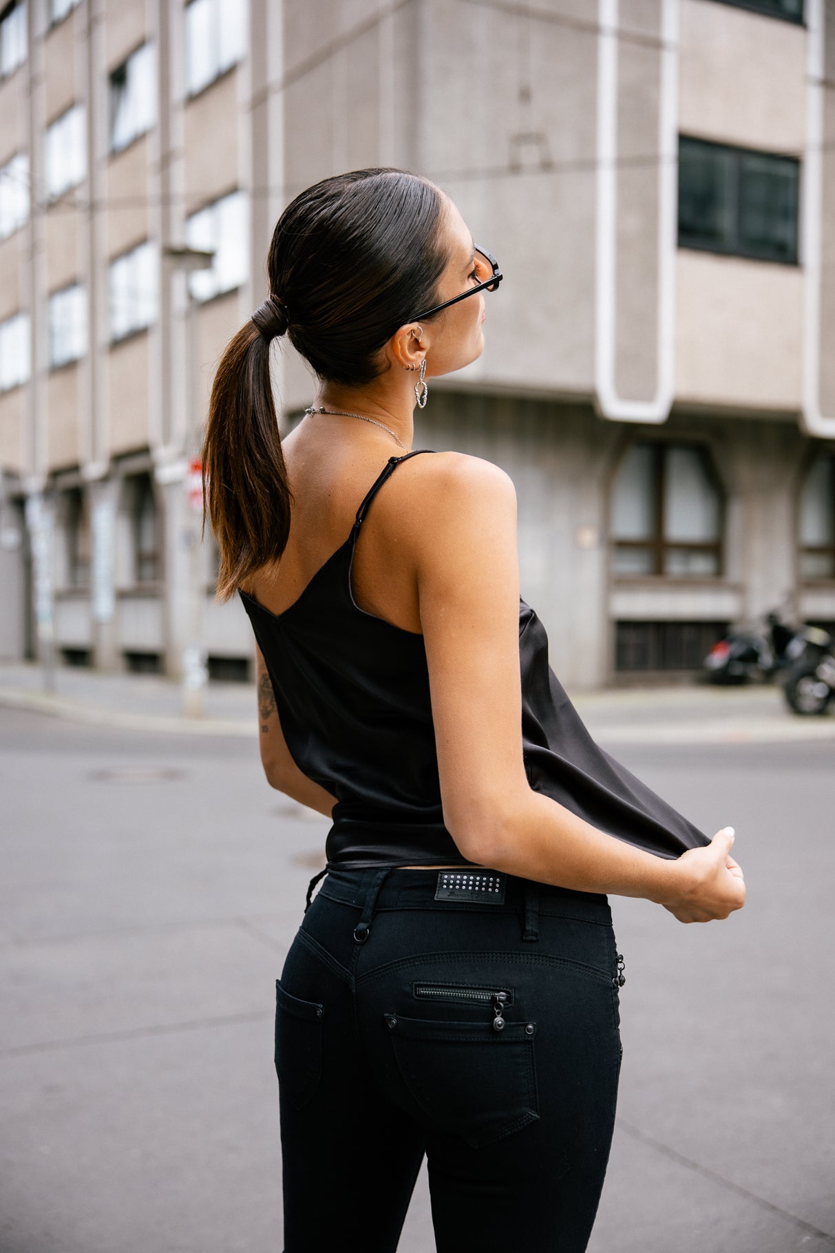 Slim jeans Woman Alexa Cropped black | Freeman T. Porter