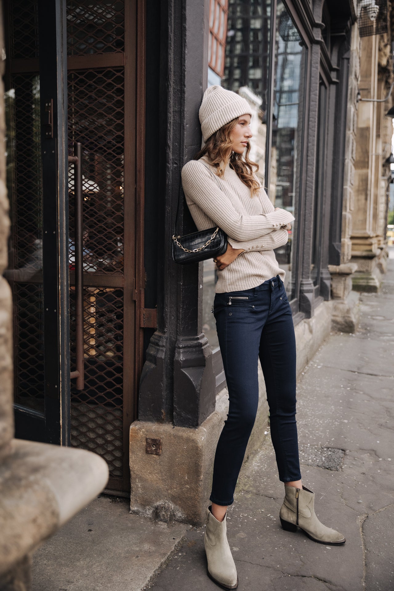 Jeans super slim 7/8 Frau Alexa Cropped flora | Freeman T. Porter