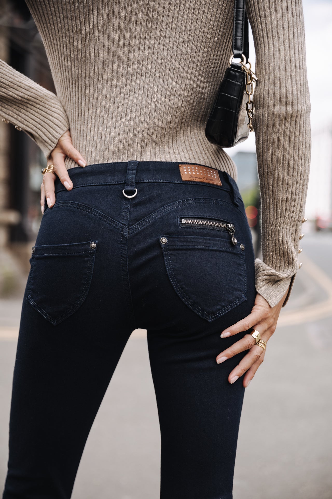 Jeans super slim 7/8 Frau Alexa Cropped flora | Freeman T. Porter