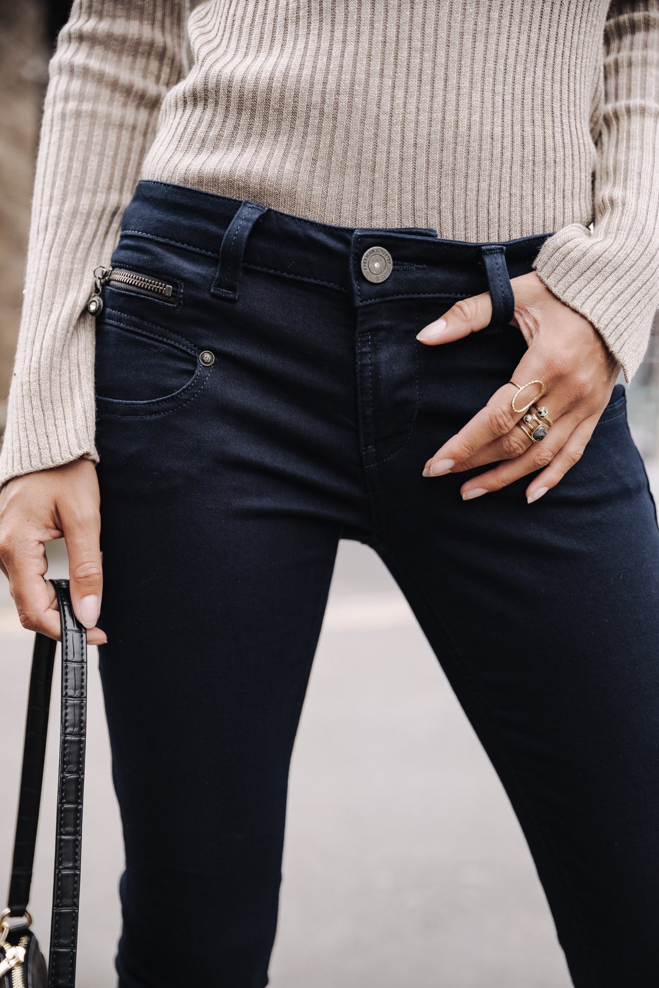 Jeans super slim 7/8 Frau Alexa Cropped flora | Freeman T. Porter