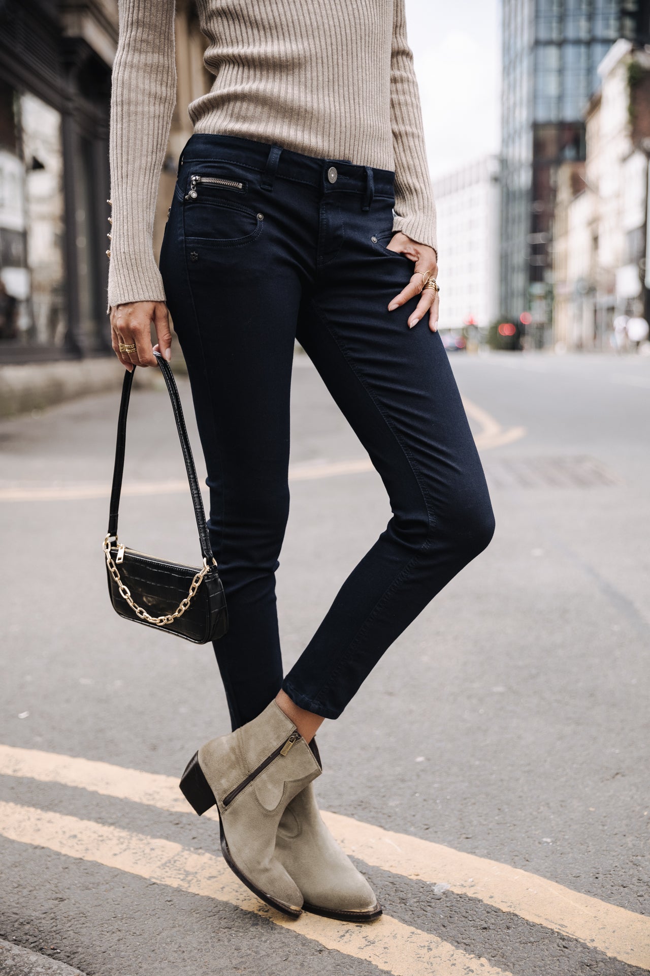 Jeans super slim 7/8 Frau Alexa Cropped flora | Freeman T. Porter