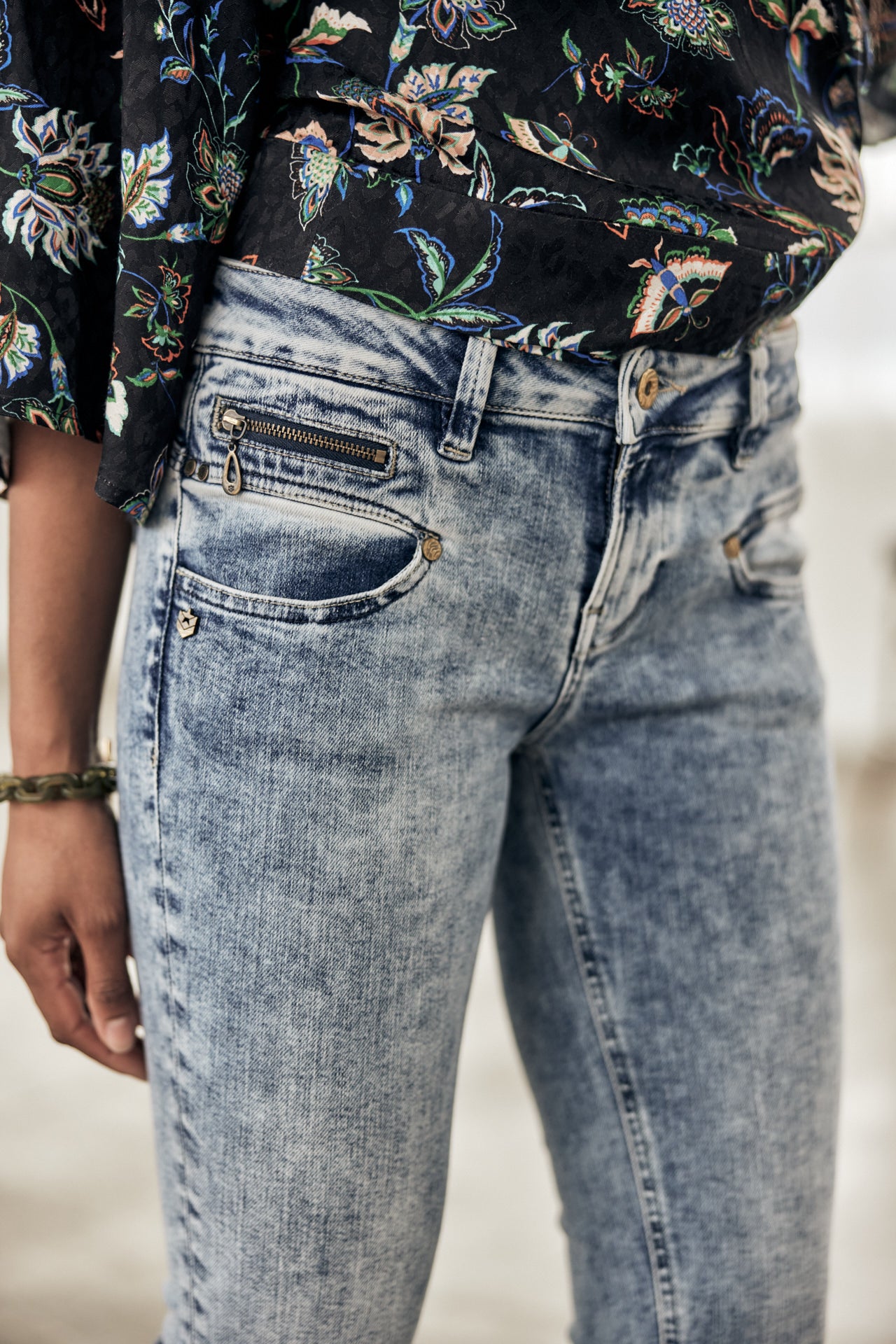 Jeans slim Femme Alexa Cropped boceano | Freeman T. Porter