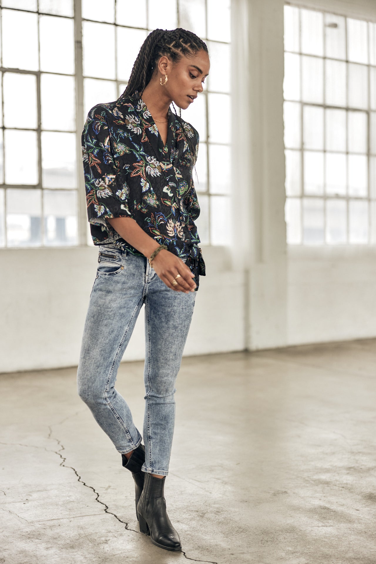 Jeans slim Femme Alexa Cropped boceano | Freeman T. Porter