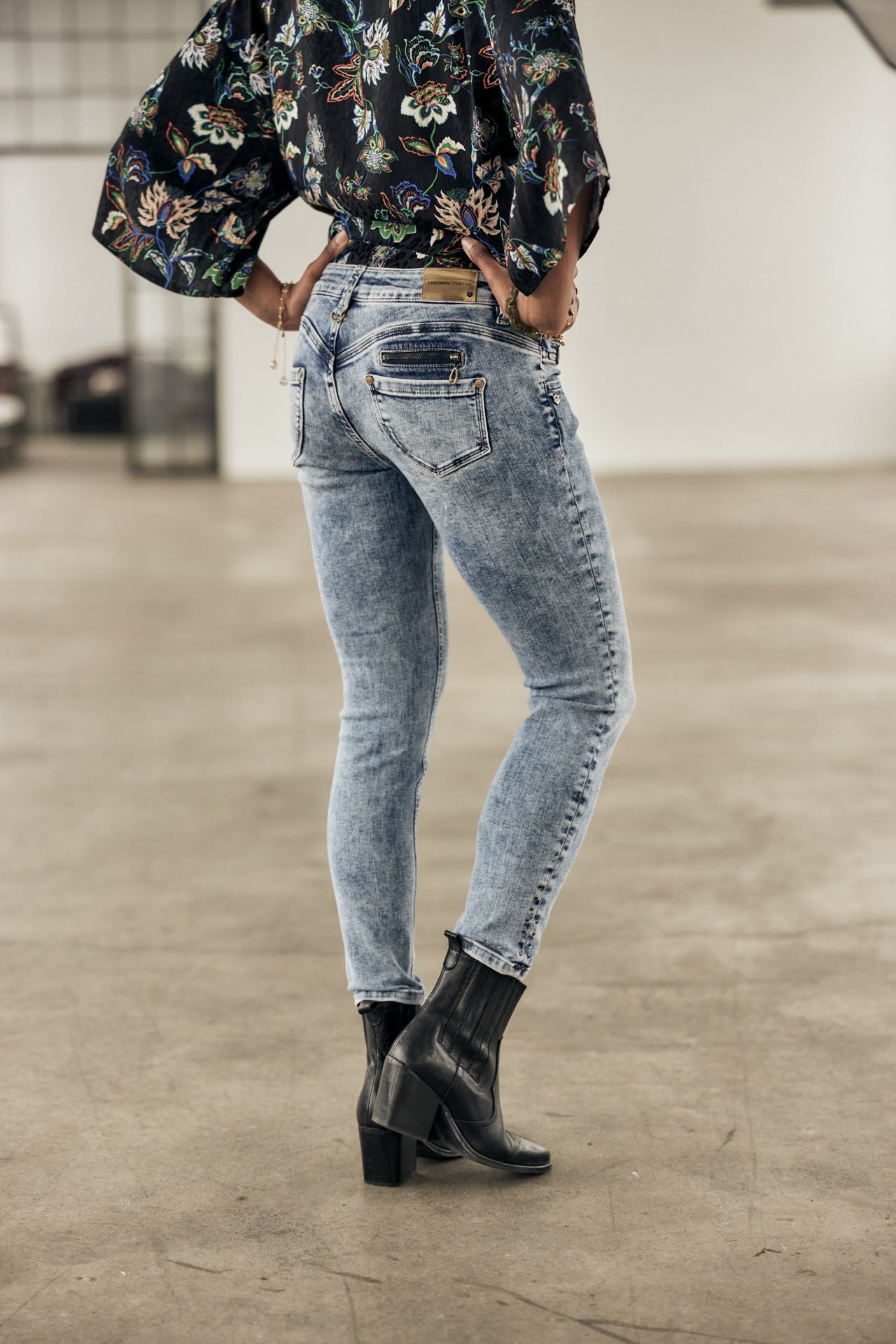 Jeans slim Femme Alexa Cropped boceano | Freeman T. Porter