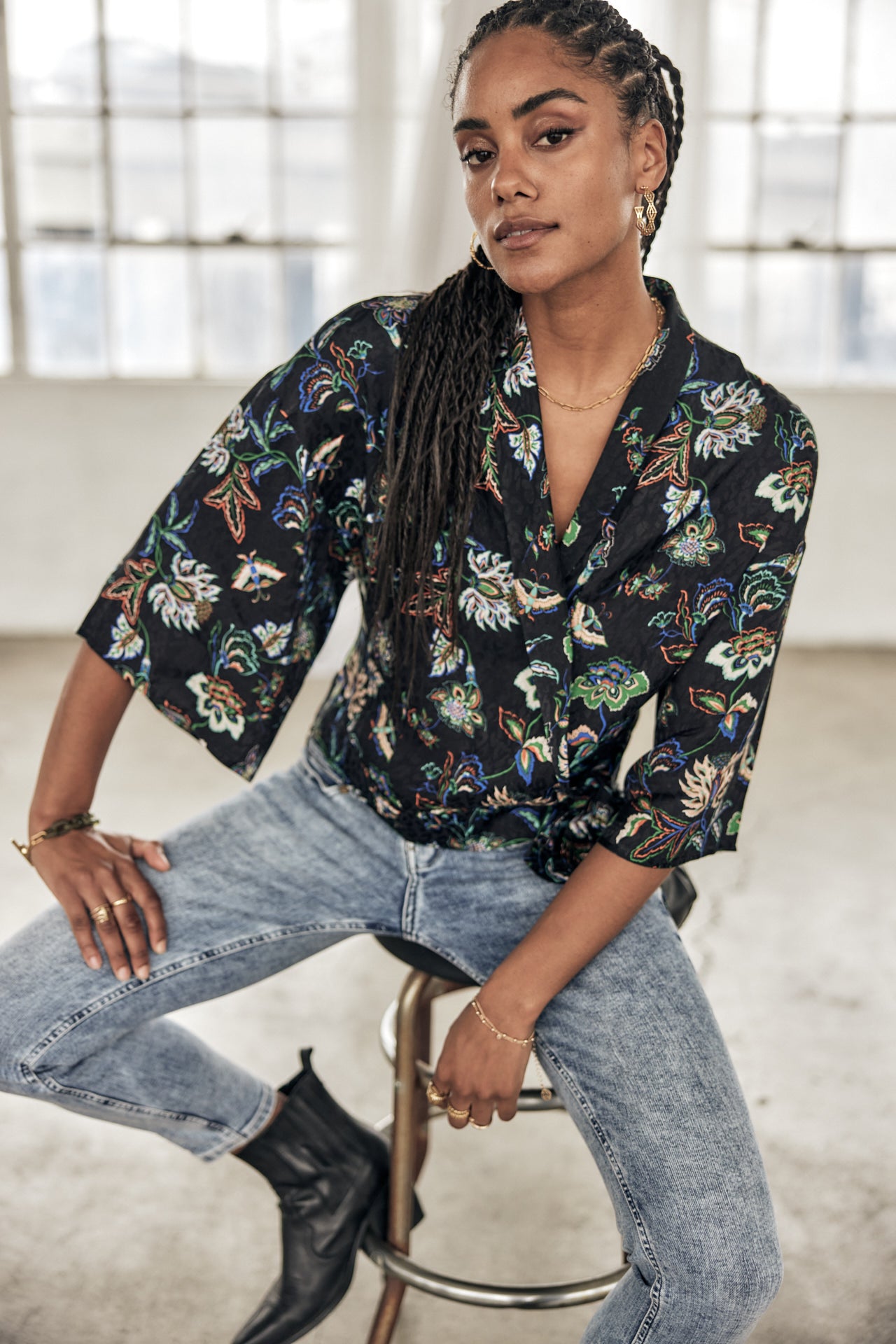 Jeans slim Femme Alexa Cropped boceano | Freeman T. Porter