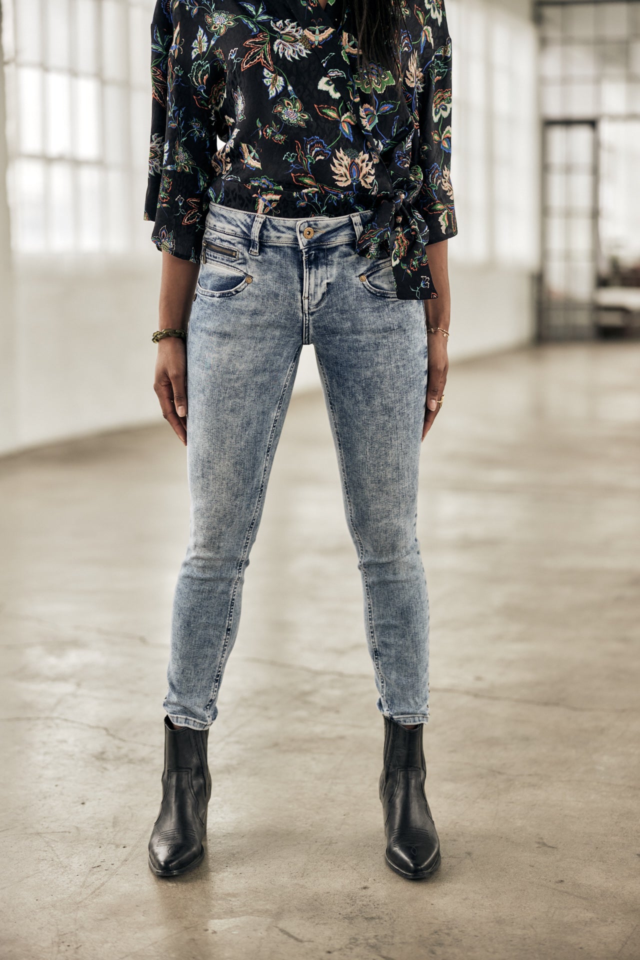 Jeans slim Femme Alexa Cropped boceano | Freeman T. Porter