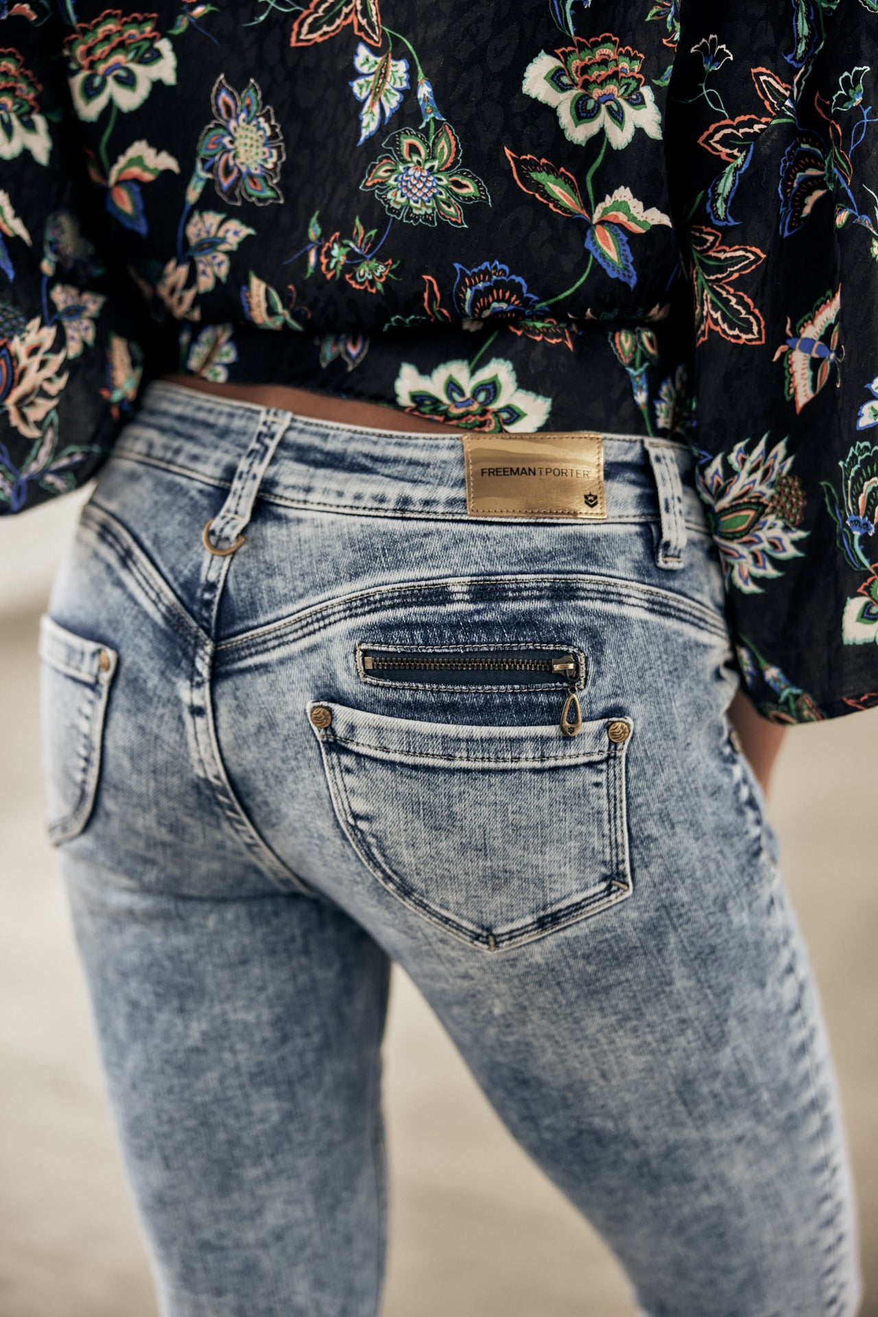 Jeans slim Femme Alexa Cropped boceano | Freeman T. Porter