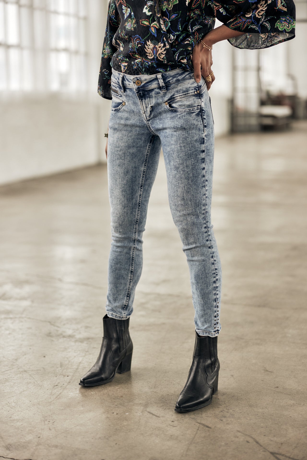 Jeans slim Femme Alexa Cropped boceano | Freeman T. Porter