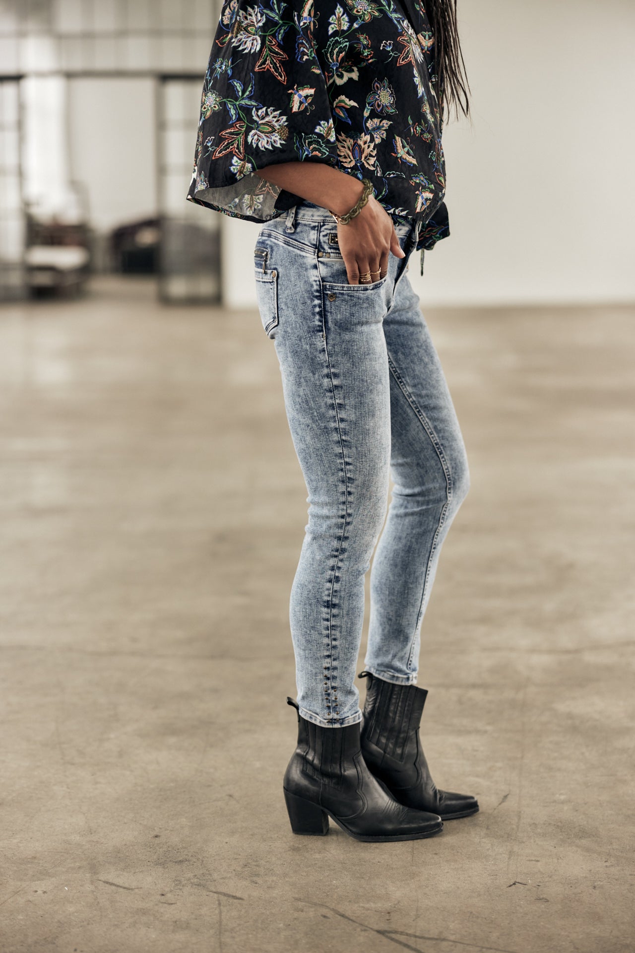 Jeans slim Femme Alexa Cropped boceano | Freeman T. Porter