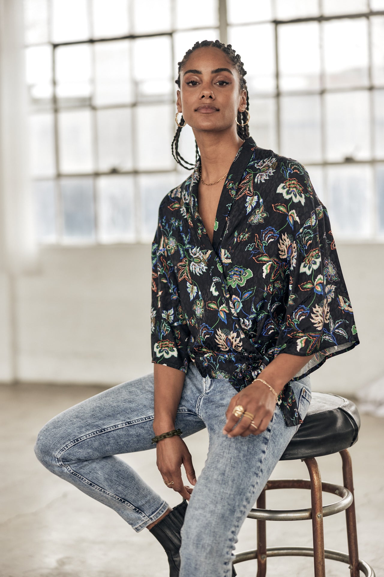 Jeans slim Femme Alexa Cropped boceano | Freeman T. Porter